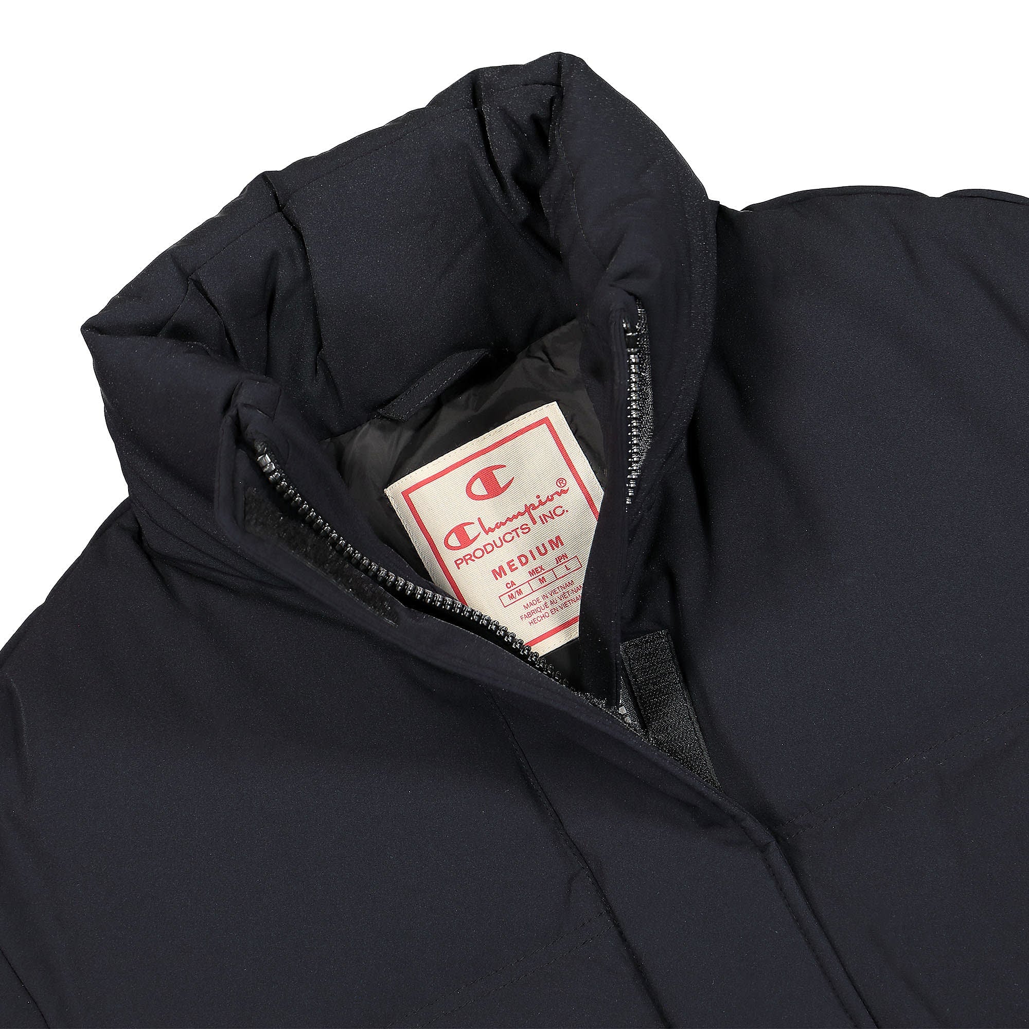 Champion Outdoor Jacket Black Puffer Jackets Close-up | Overkill