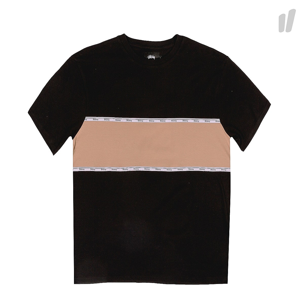 Stussy Tape Stripe Longsleeve Crew Black Longsleeves 114980 / 0001 | Overkill