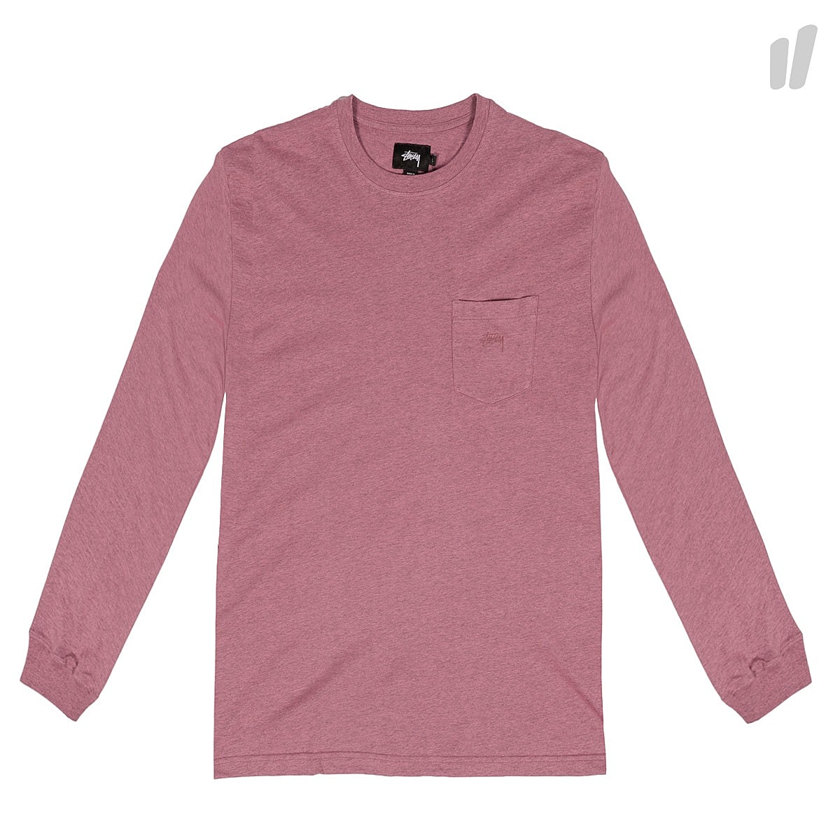 Stussy Heather O´dyed Longsleeve Pocket Tee Pink Heather Longsleeves 114984 / 0676 | Overkill