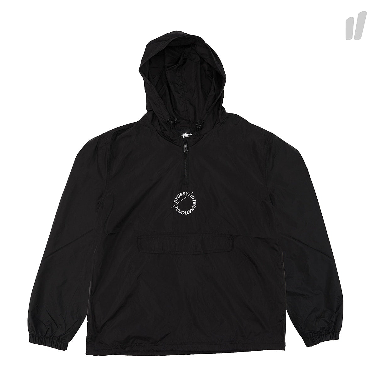 Stussy Nylon Pop Over Jacket Black Jackets 115351 / 0001 | Overkill