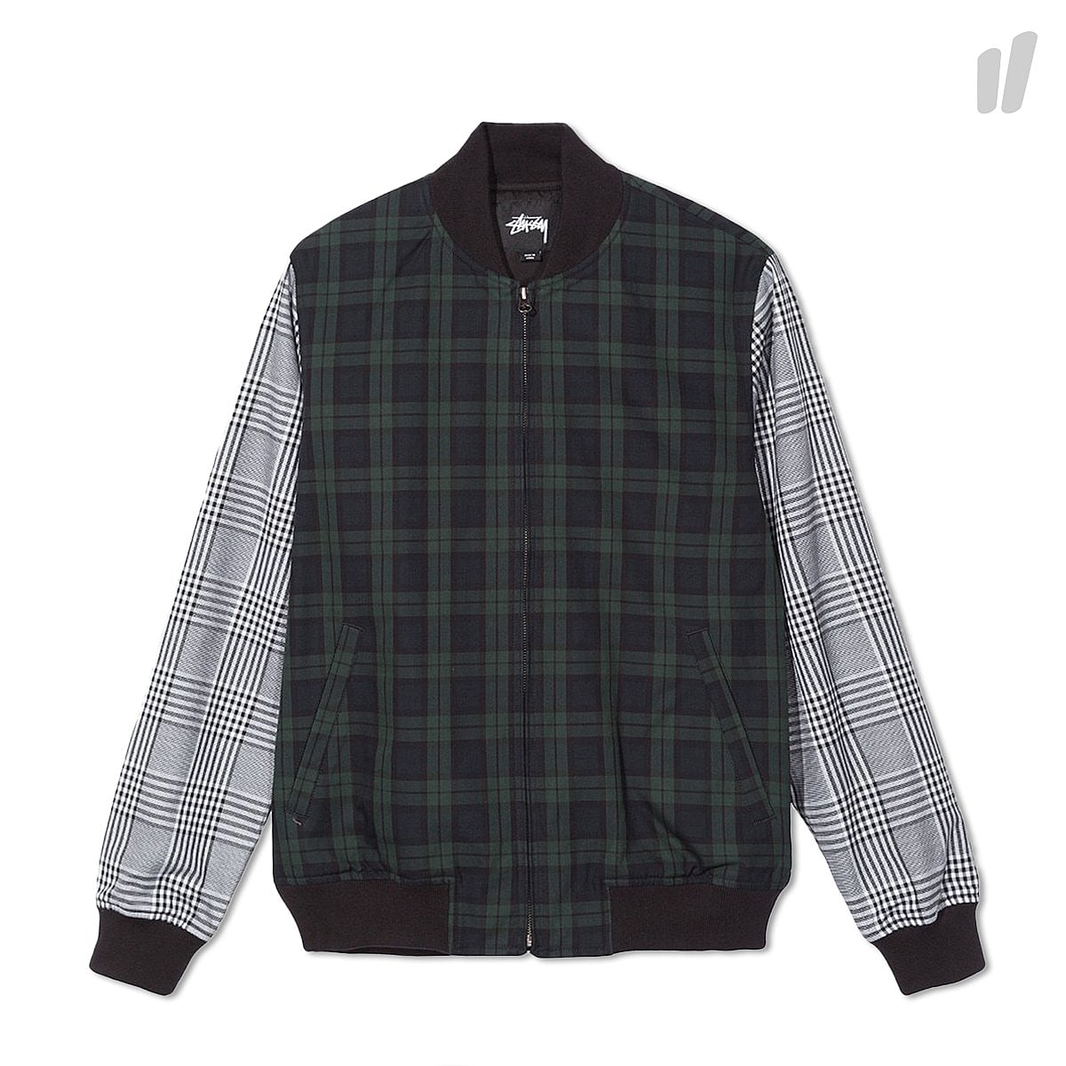 Stussy Mixed Plaid Bomber Jacket Navy Bomber & Varsity Jackets 115381 / 0806 | Overkill