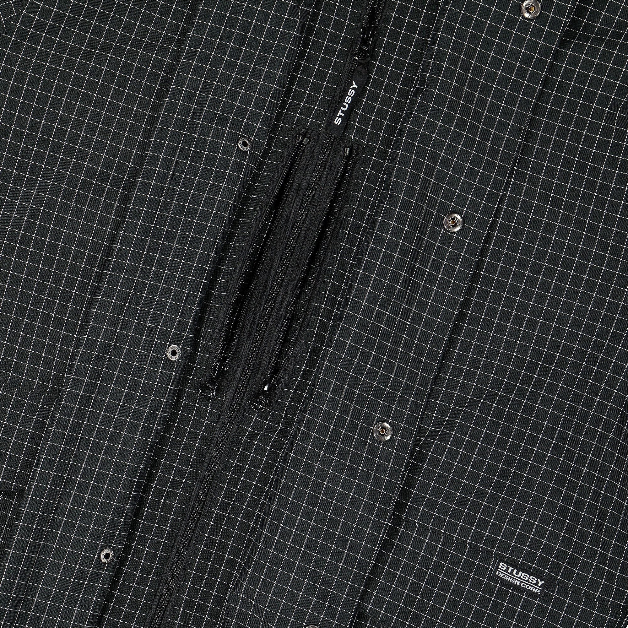 Stussy Shell Hooded Jacket Black Jackets Close-up | Overkill