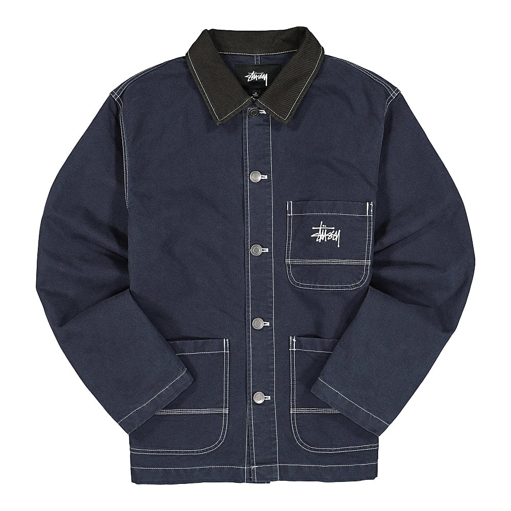 Stussy Brushed Moleskin Chore Jacket Navy Jackets 115524 / 0806 | Overkill