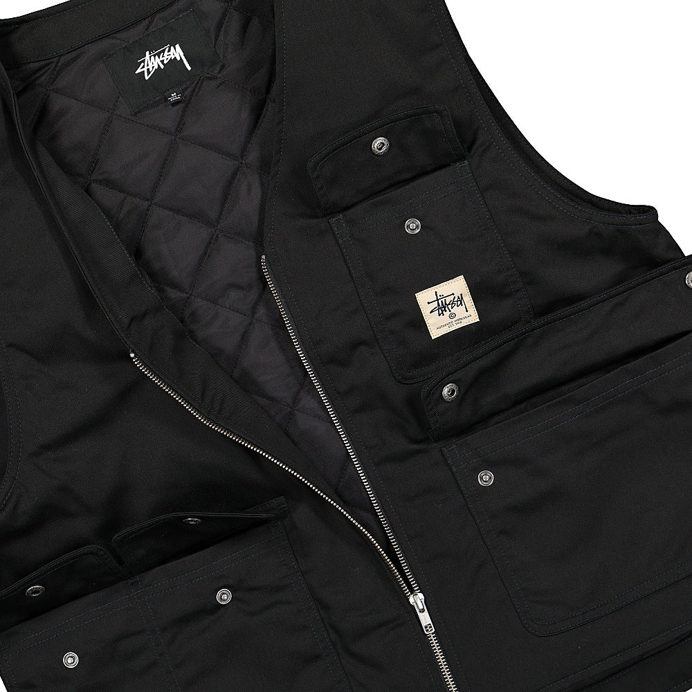 Stussy Insulated Work Vest Black Vests Close-up | Overkill