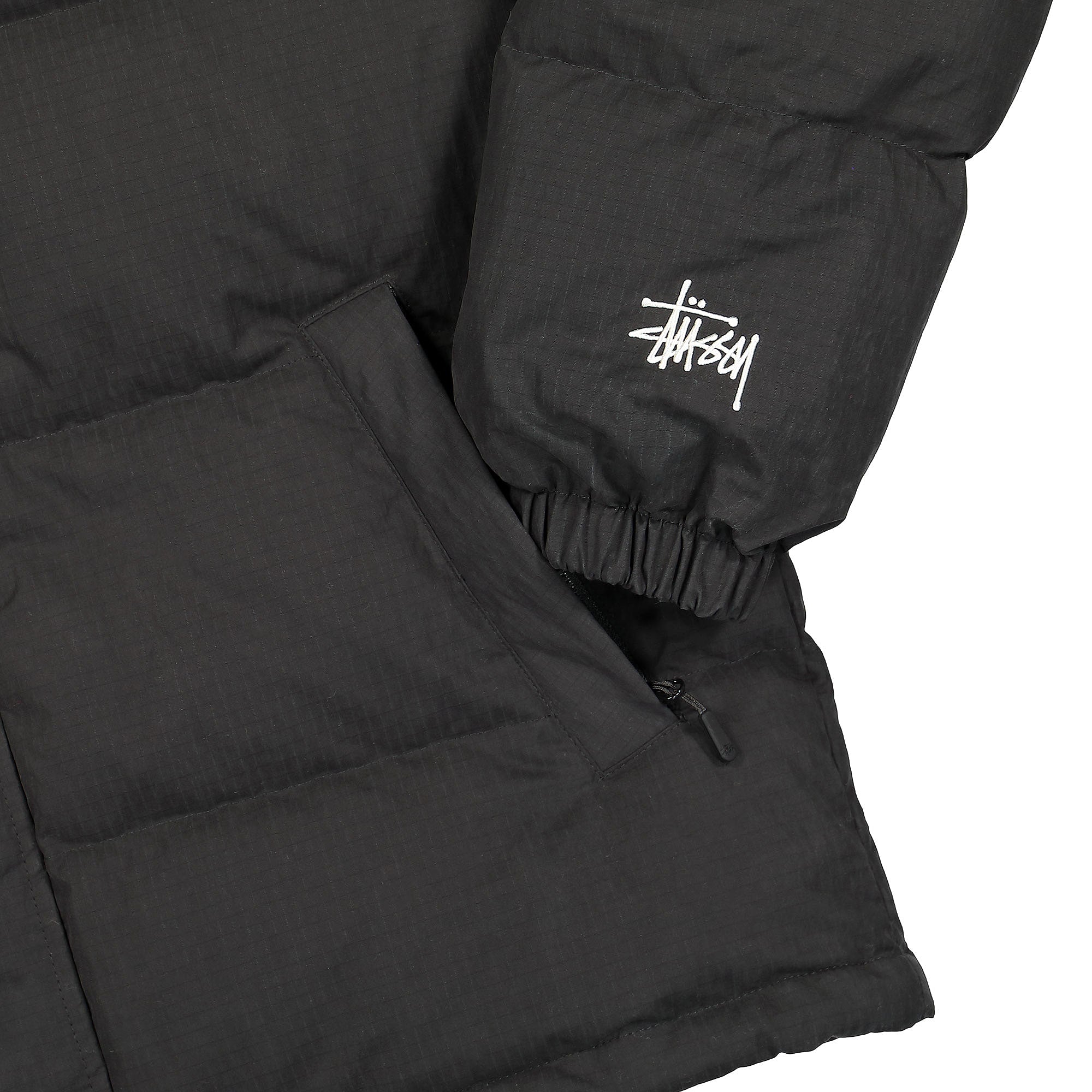 Stussy Ripstop Down Puffer Jacket Black Puffer Jackets Detailfoto | Overkill