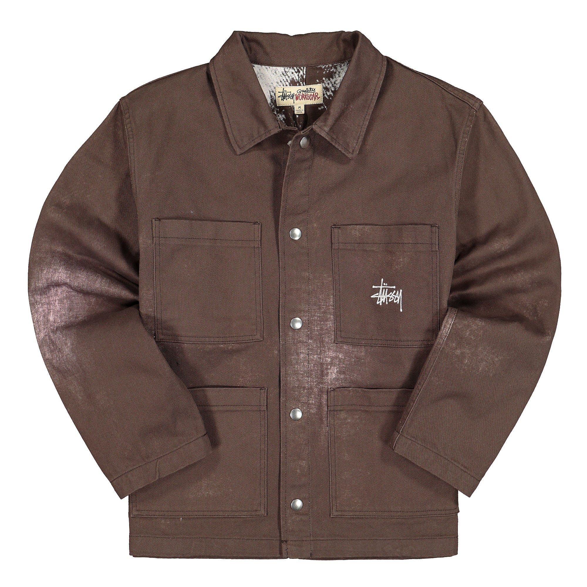 Stussy Spotted Bleach Chore Jacket Brown Jackets 115575 / 1001 | Overkill