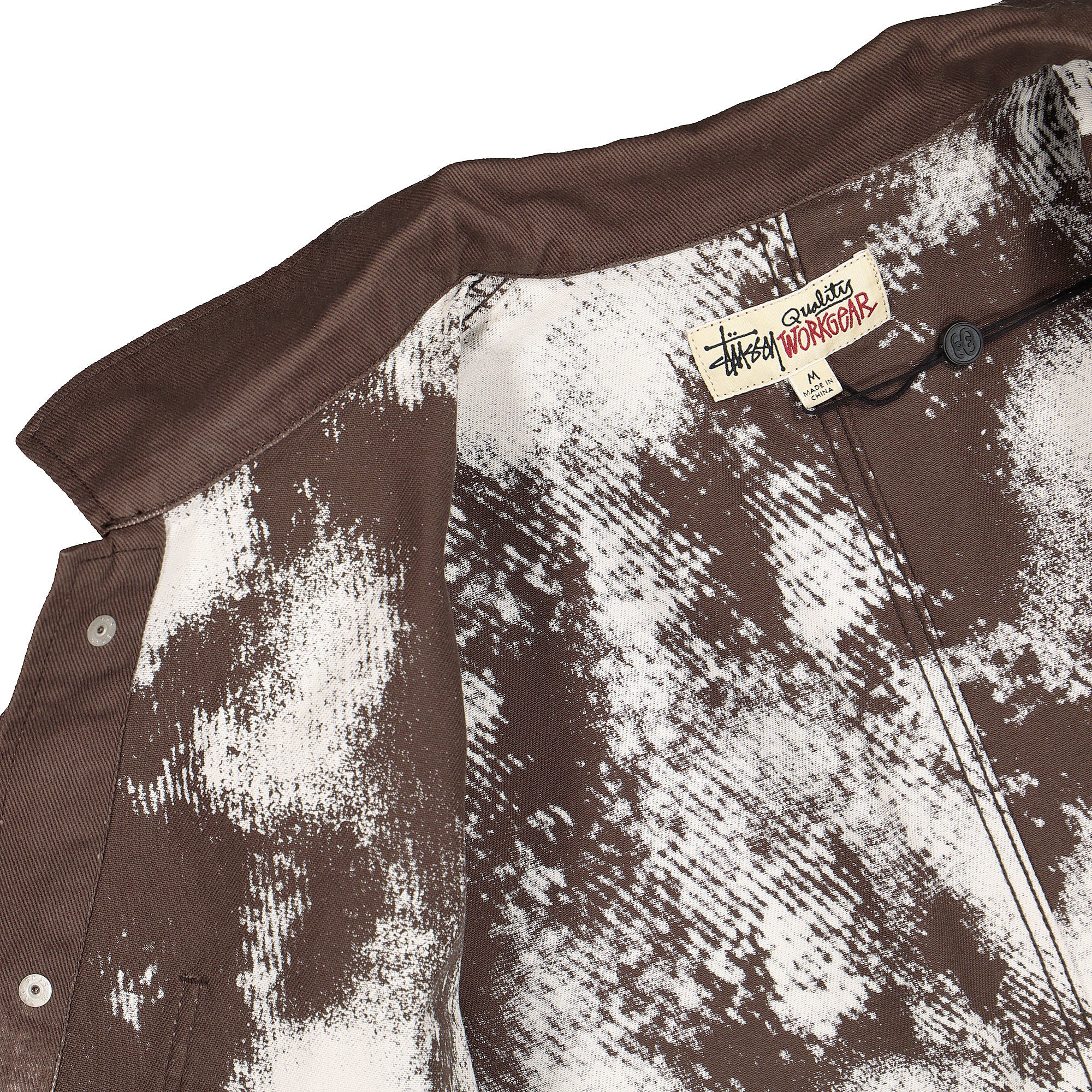 Stussy Spotted Bleach Chore Jacket Brown Jackets Detail view 1 | Overkill