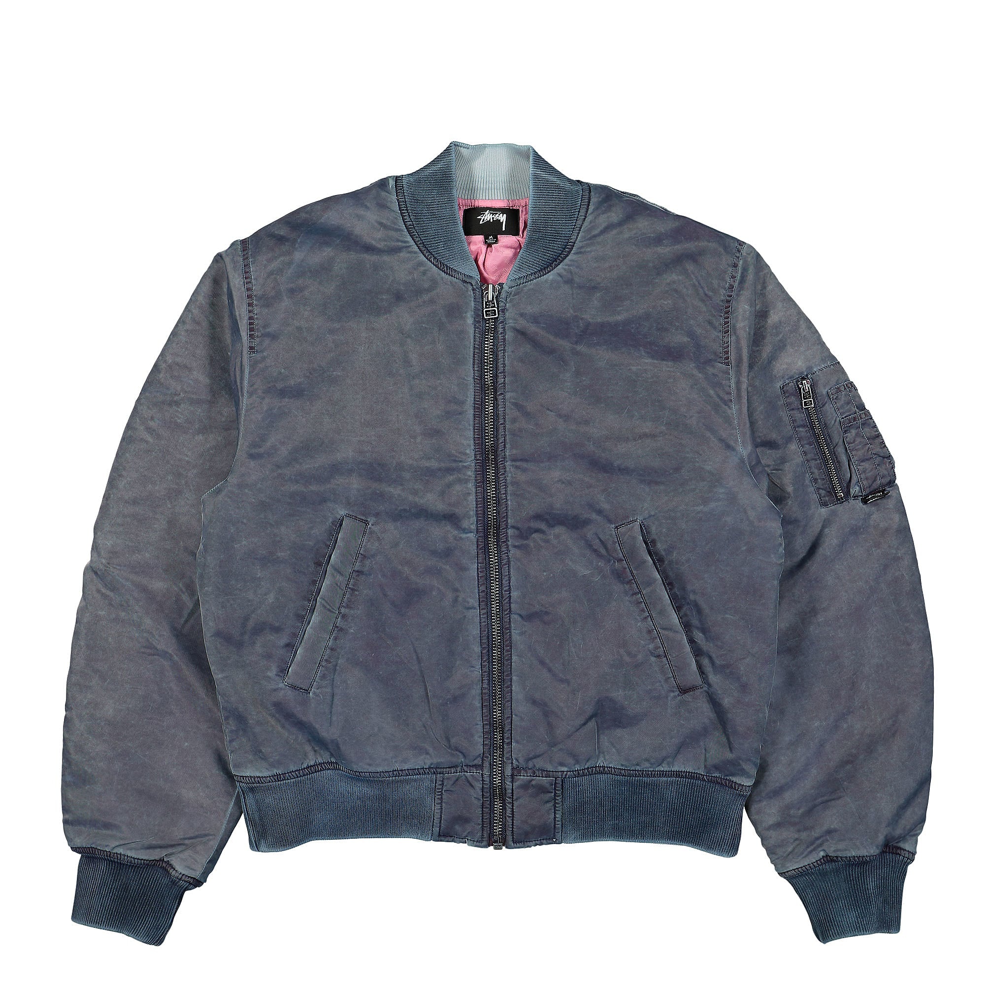 Stussy Dyed Nylon Bomber Jacket Navy Bomber & Varsity Jackets 115618 / 0806 | Overkill