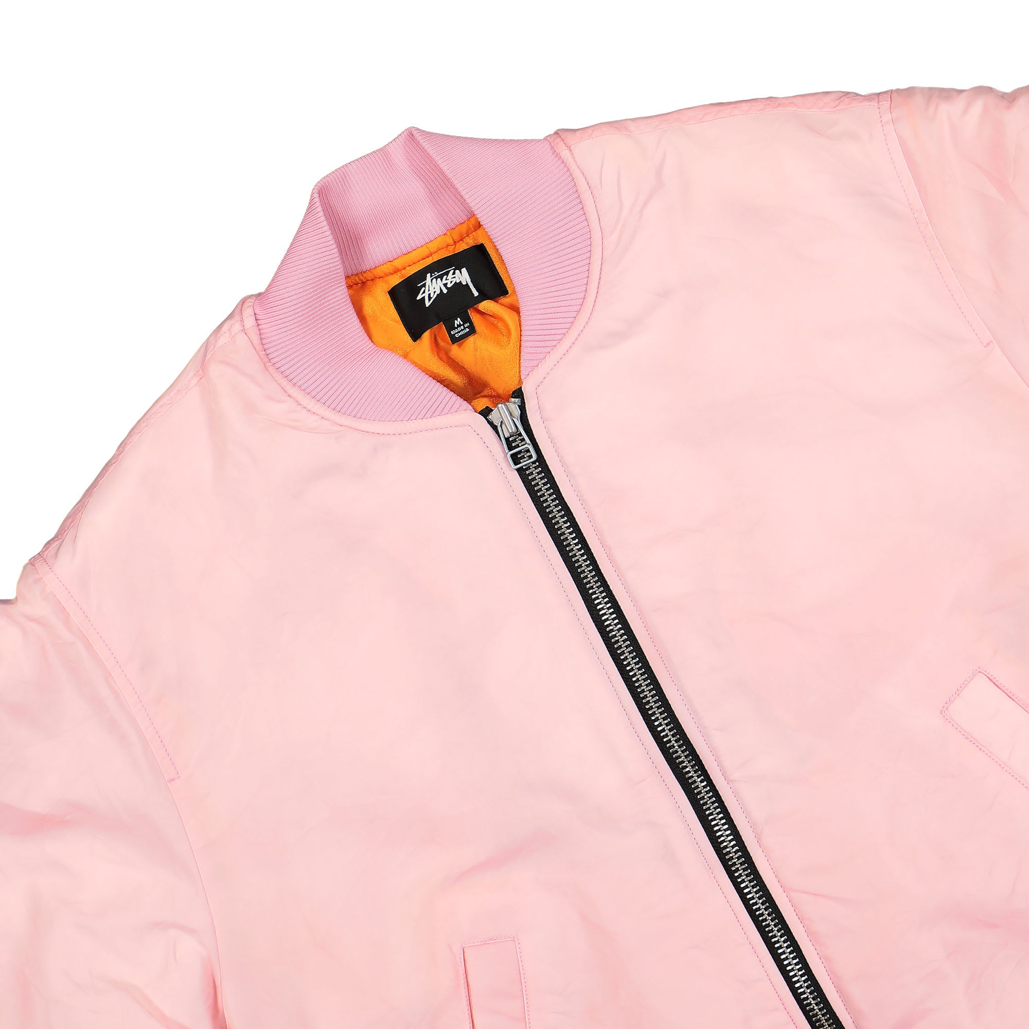 Stussy Dyed Nylon Bomber Pink Bomber & Varsity Jackets Close-up | Overkill