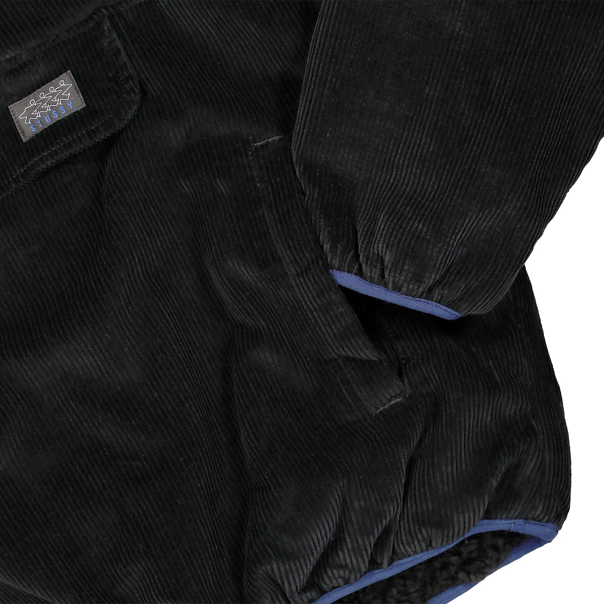 Stussy Corduroy Mock Pullover Black Sweatshirts Detailfoto | Overkill