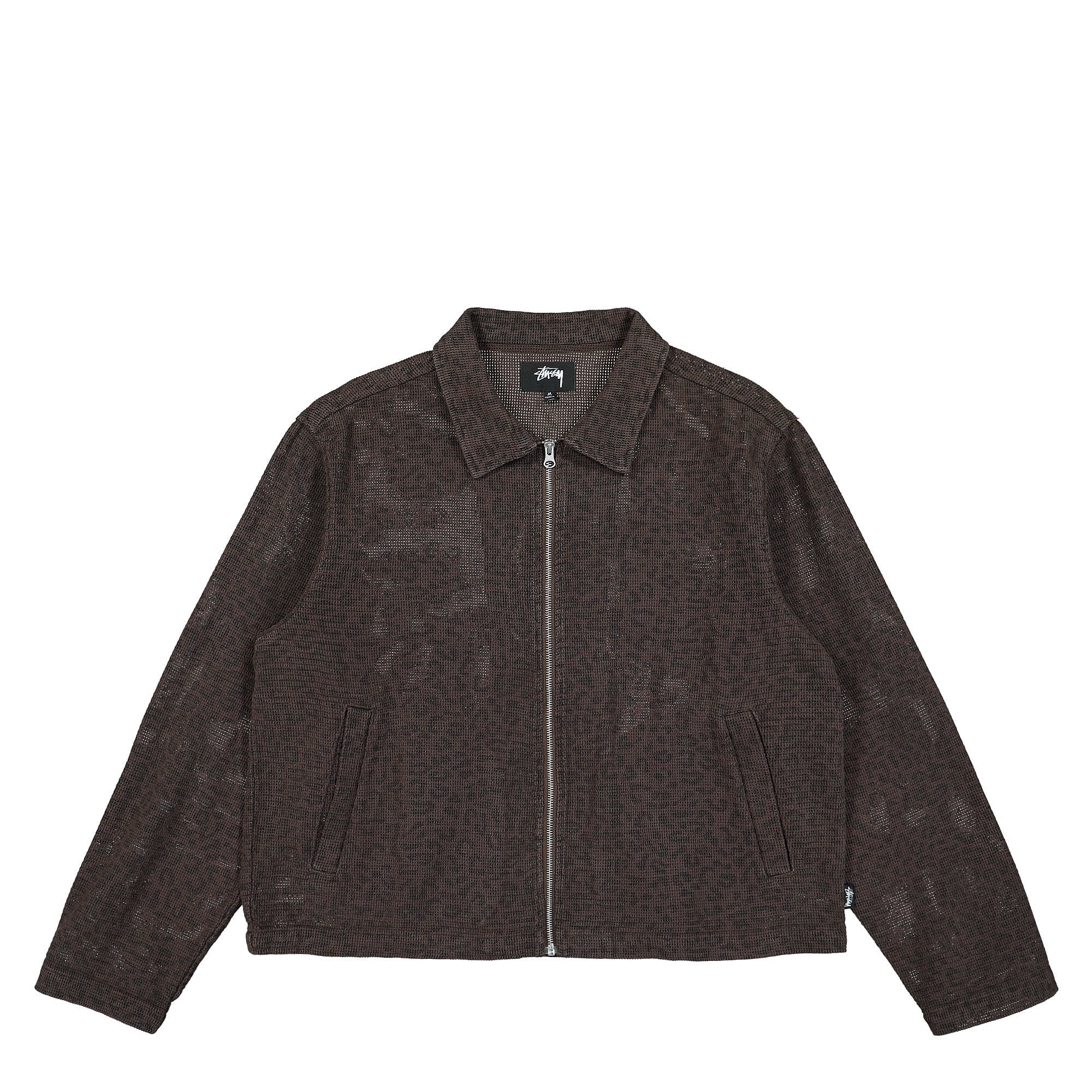 Stussy Leopard Mesh Zip Jacket Brown Jackets 115646 / 1001 | Overkill