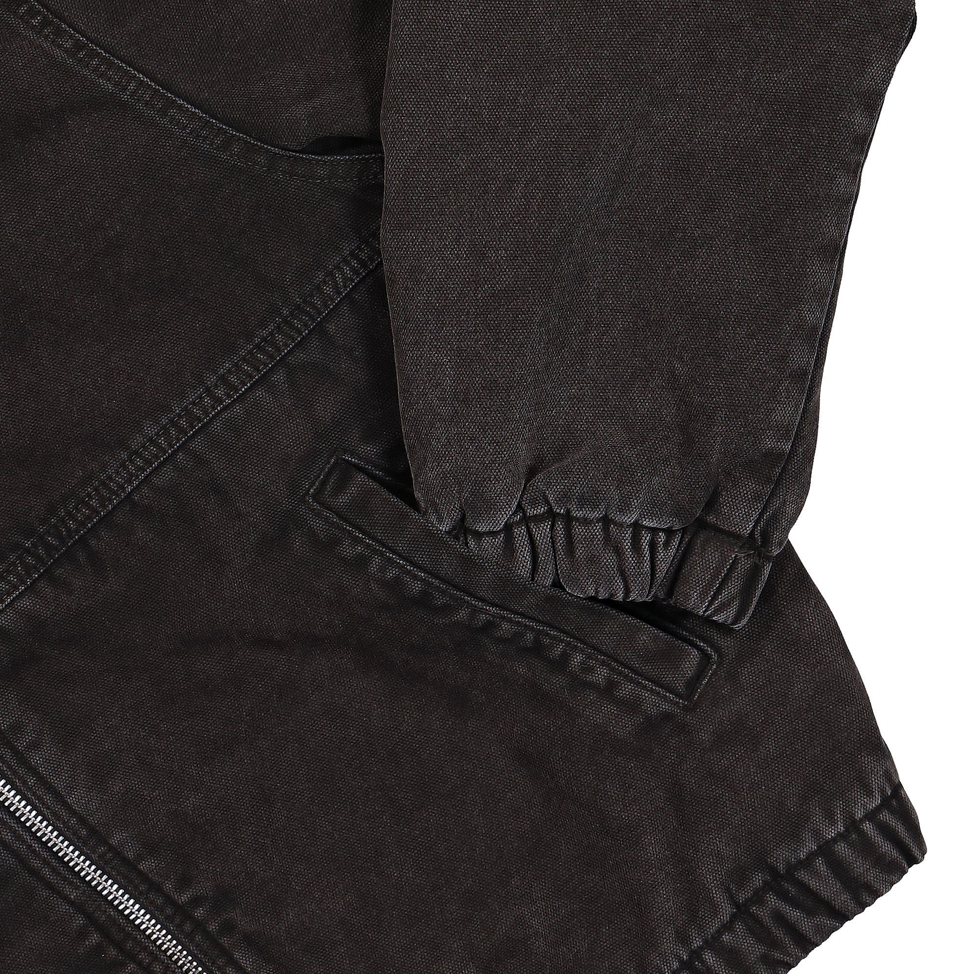 Stussy Canvas Insulated Work Jacket Black Fleece Jackets Detailfoto | Overkill