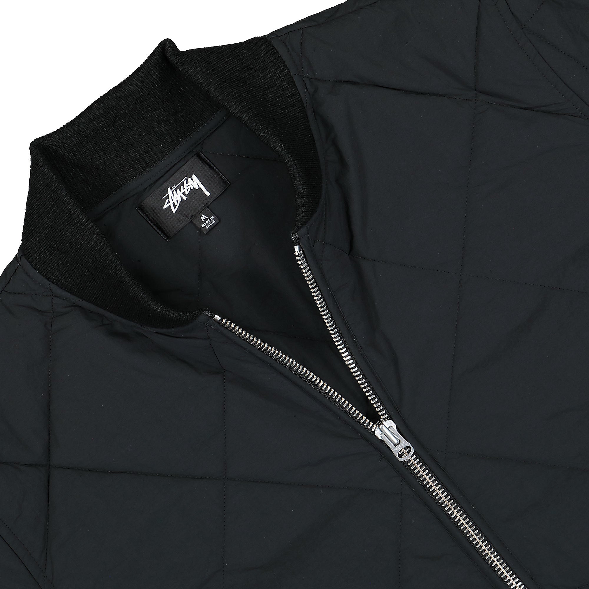 Stussy Dice Quilted Liner Jacket Black Jackets Close-up | Overkill