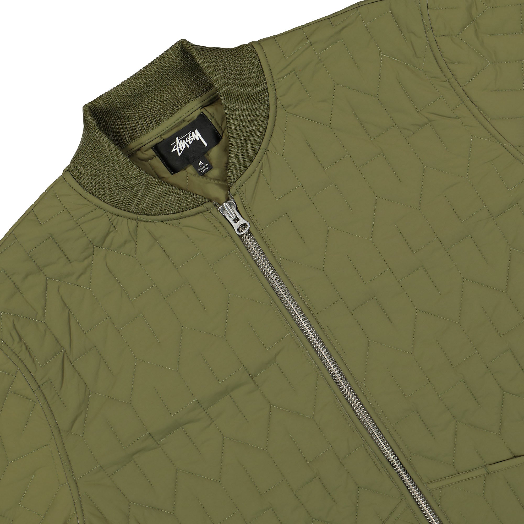 Stussy S Quilted Liner Jacket Olive Jackets Close-up | Overkill