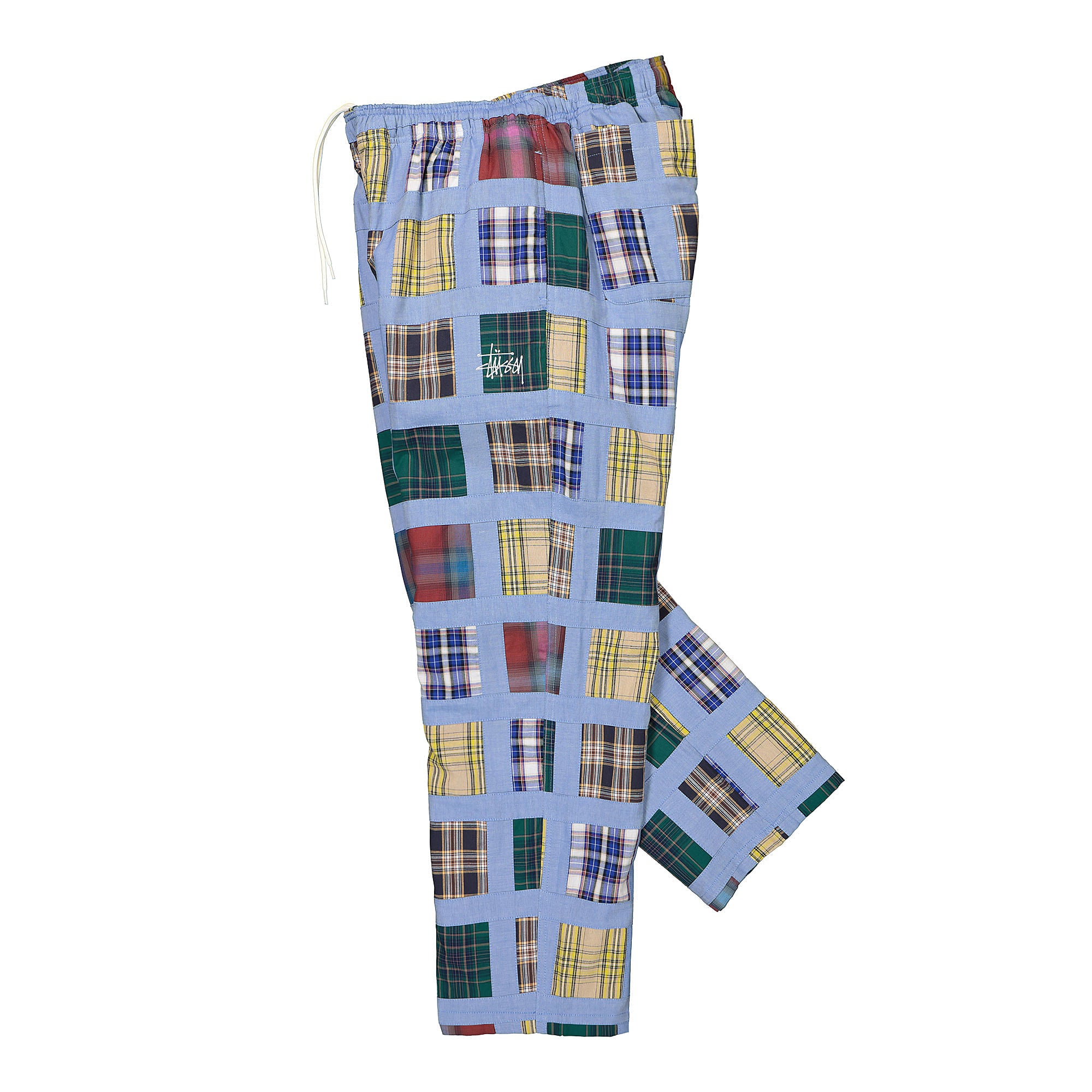 Stussy Madras Patchwork Relaxed Plaid Casual Pants Close-up | Overkill