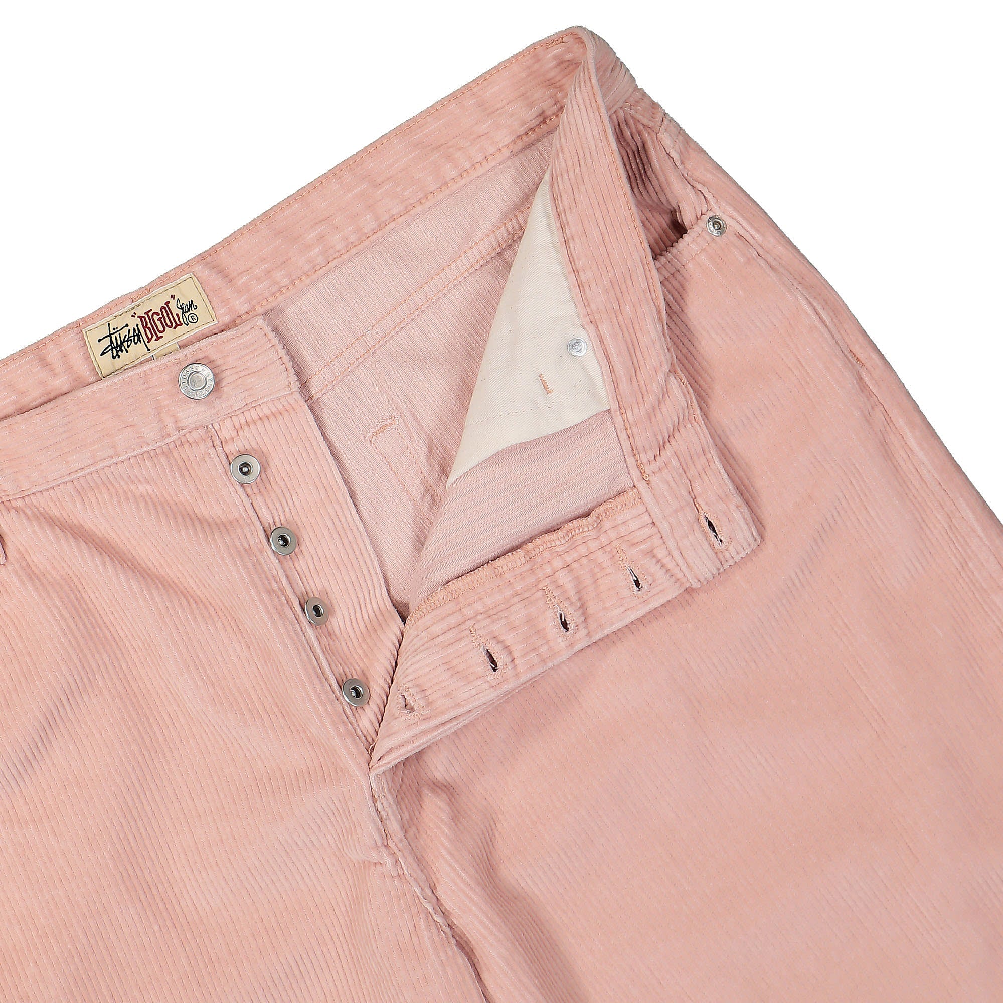 Stussy Corduroy Big Ol Jeans Washed Pink Jeans Detailfoto | Overkill