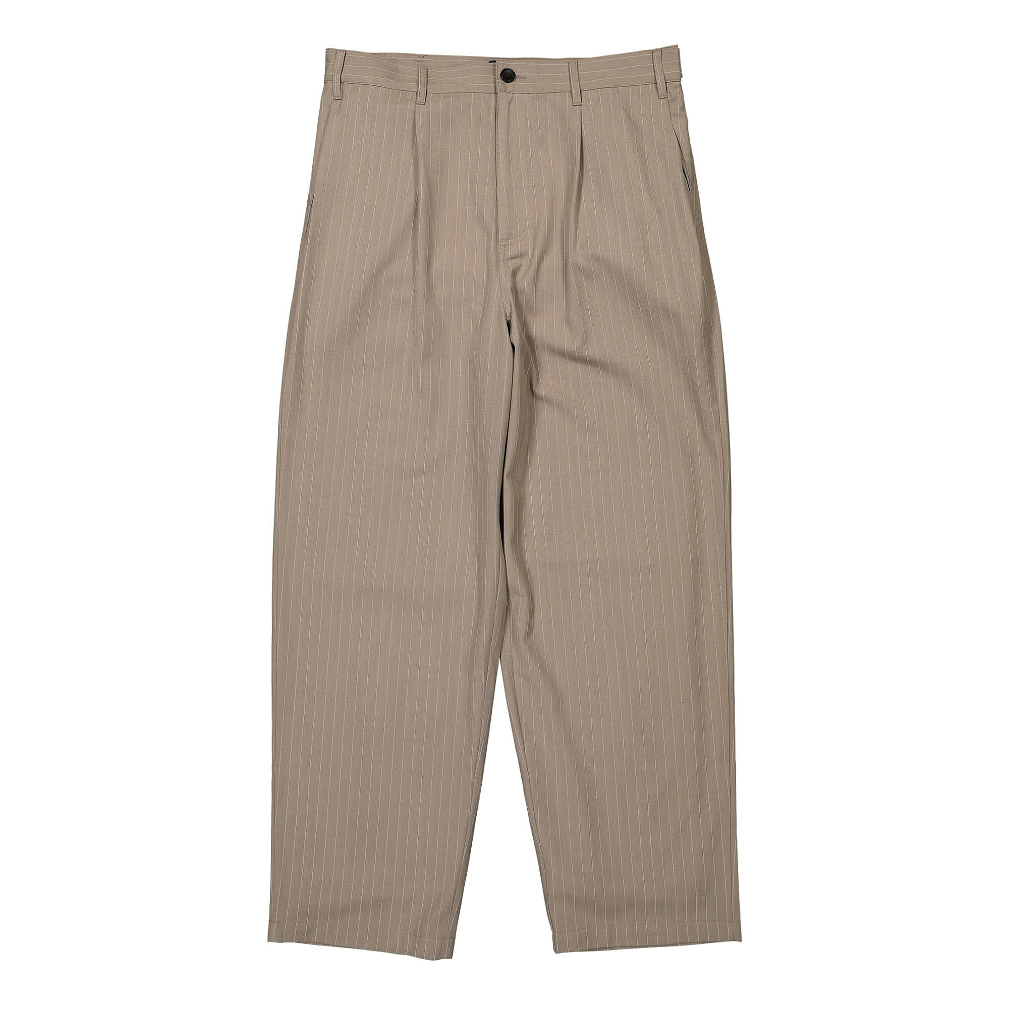 Stussy Striped Volume Pleated Trouser Light Brown Casual Pants 116538 / 1029 | Overkill