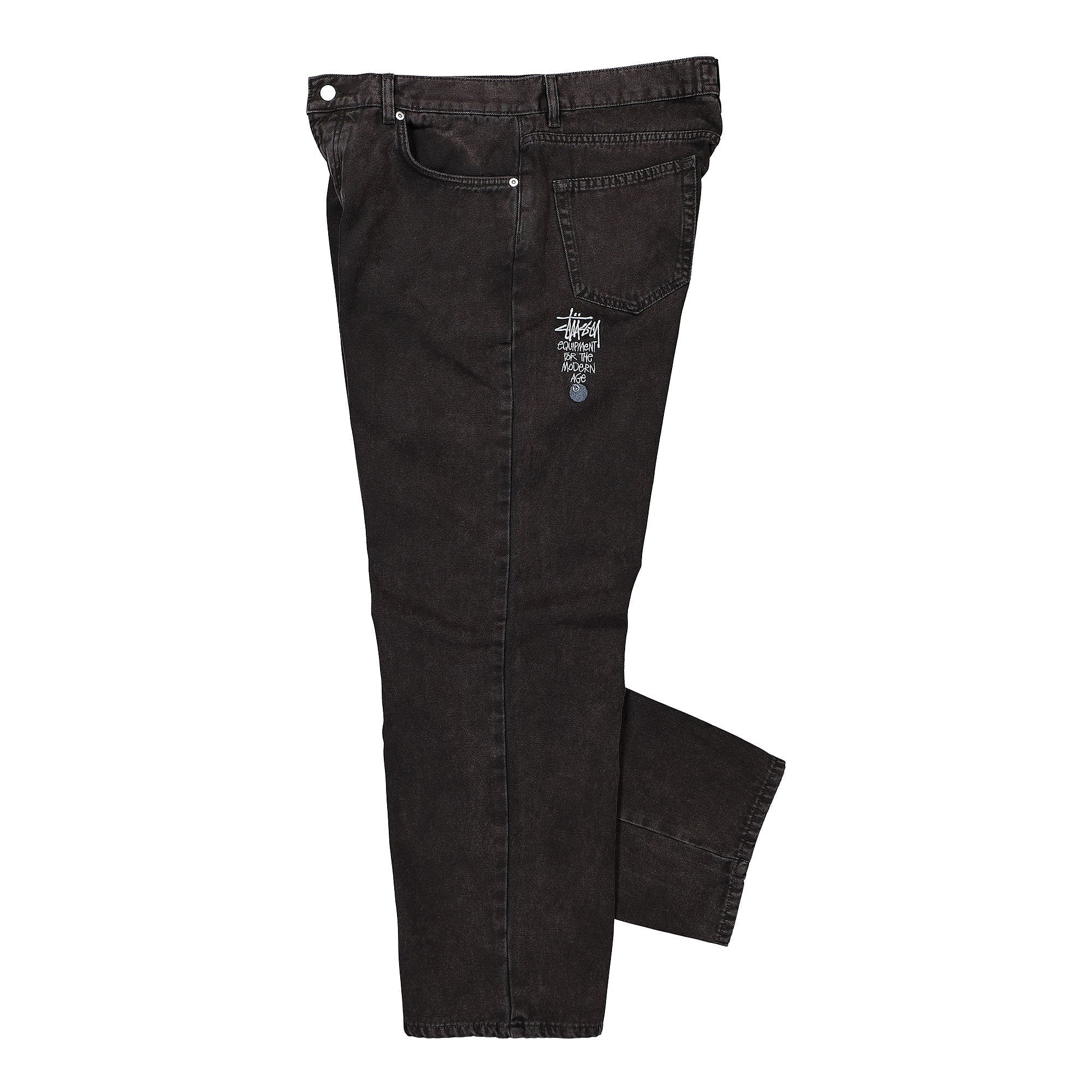 Stussy Washed Canvas Ol Jeans Black Jeans Close-up | Overkill