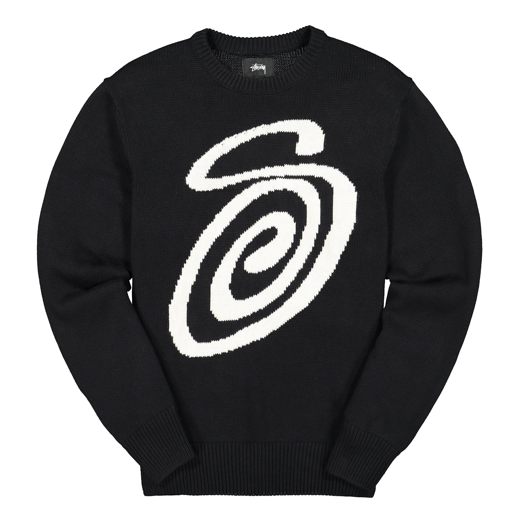 Stussy Curly S Sweater Black Sweatshirts 117073 / 0001 | Overkill