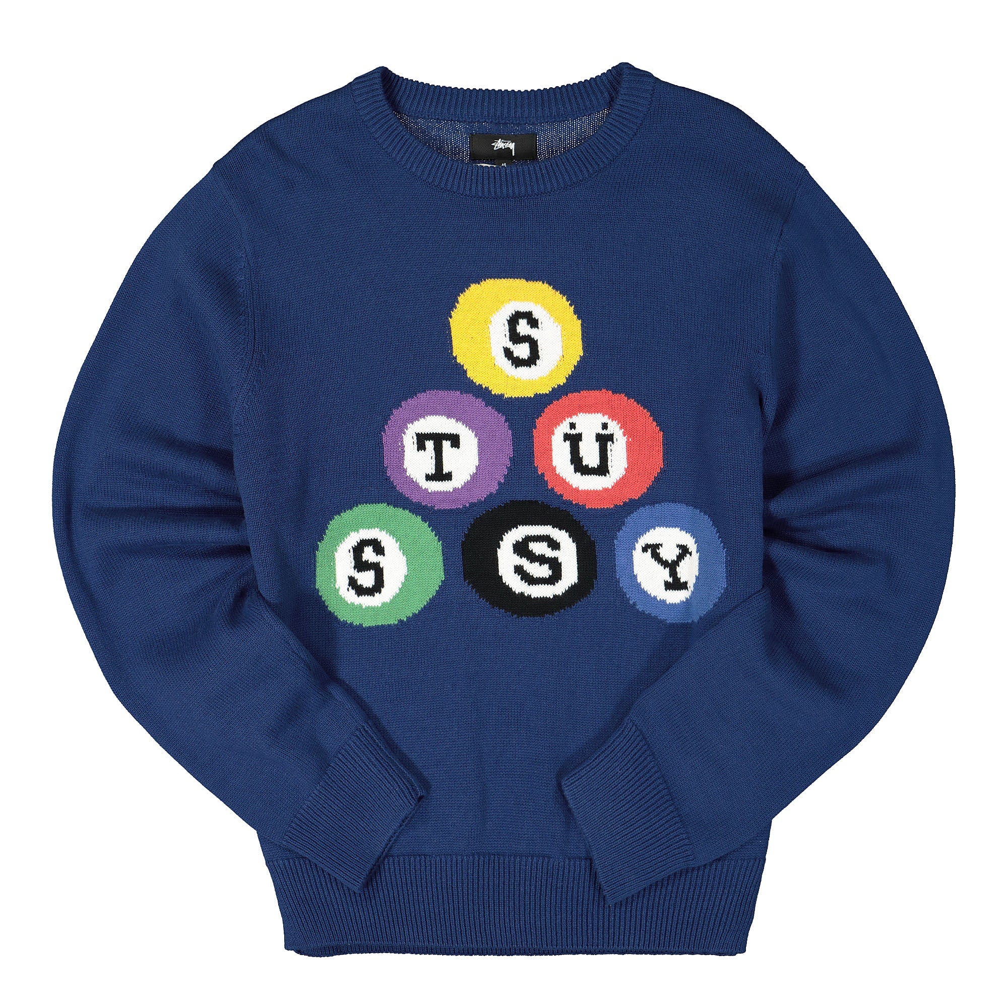 Stussy Billard Sweater Navy Sweatshirts 117086 / 0806 | Overkill