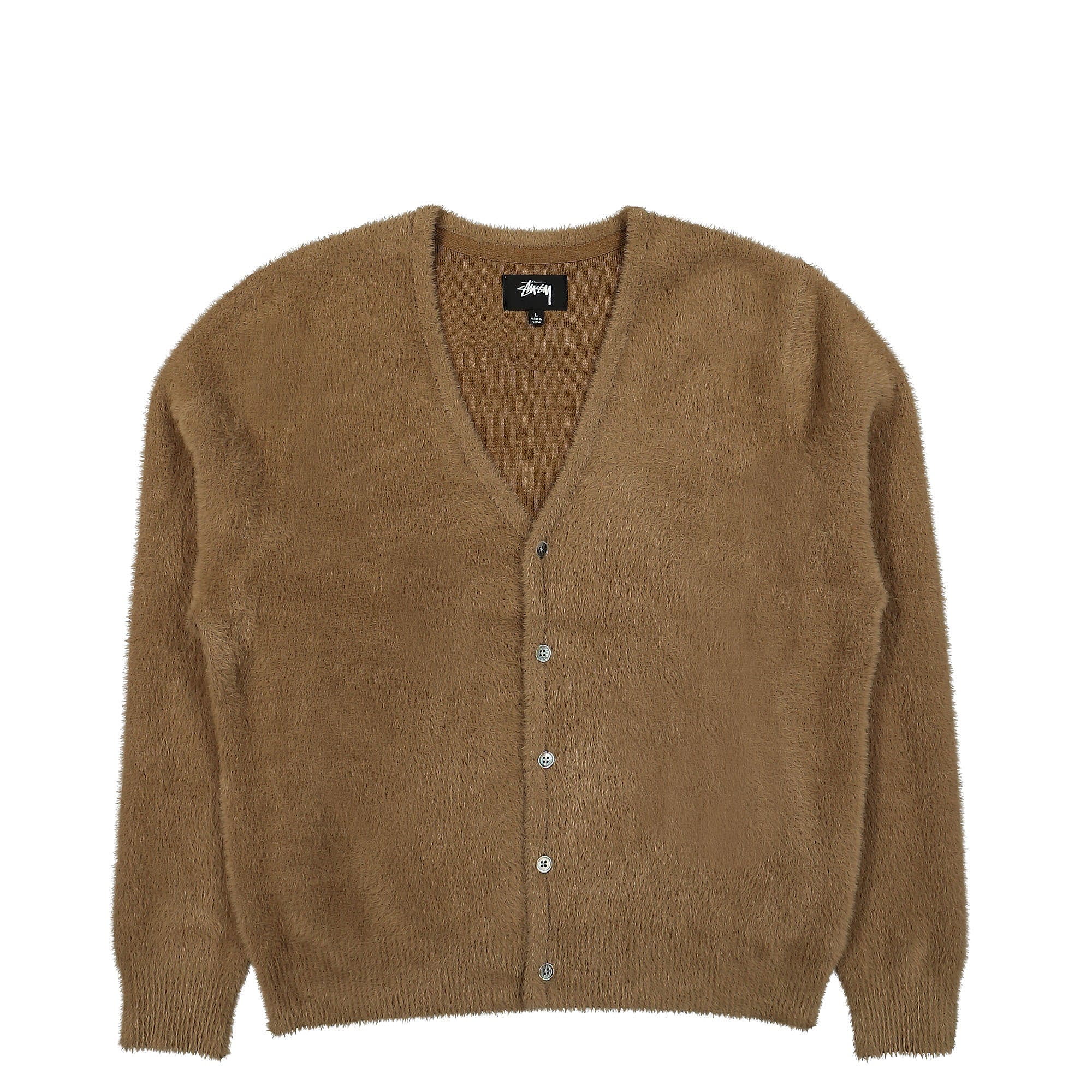 Stussy Shaggy Cardigan Taupe Cardigans 117094 / 0821 | Overkill