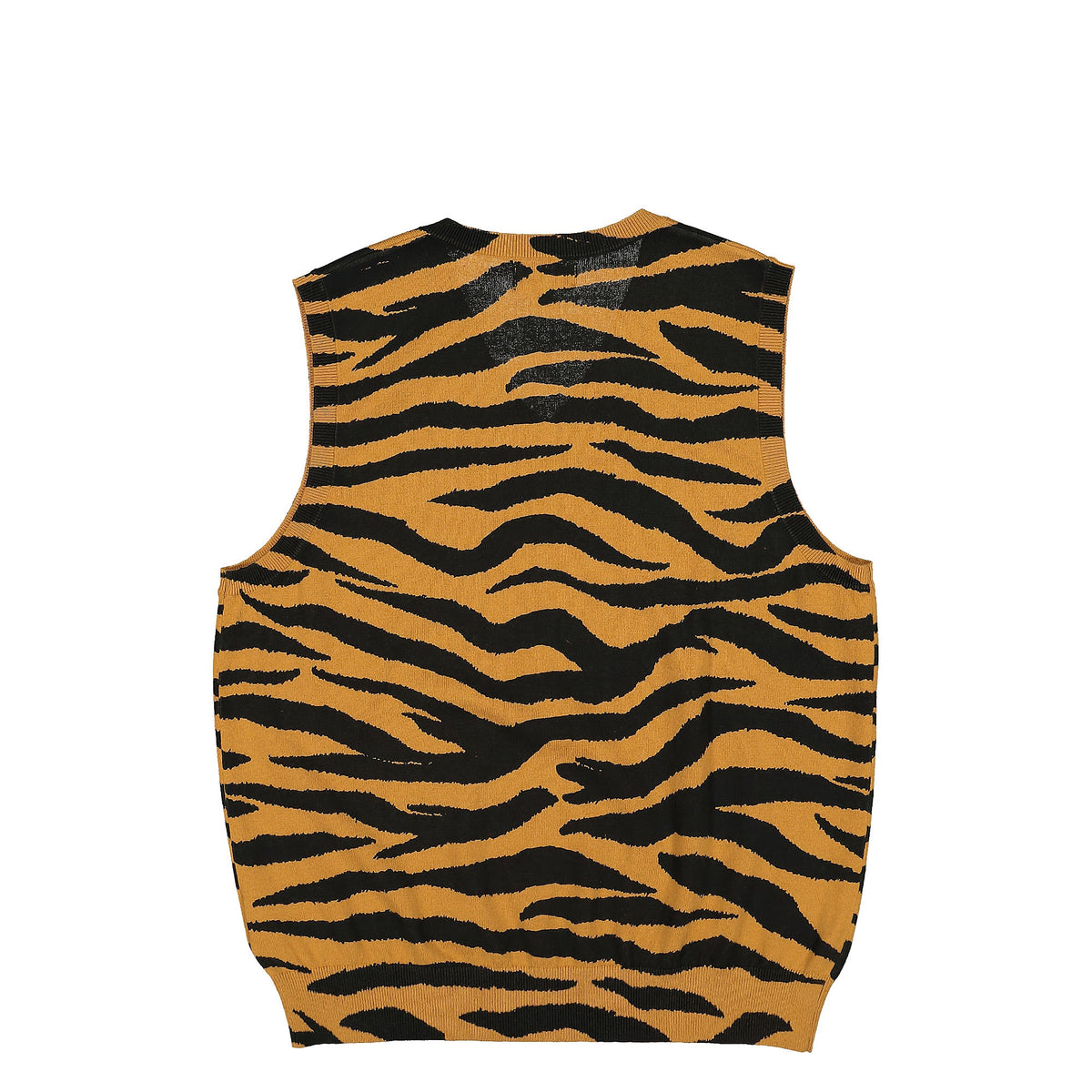 Stussy Tiger Printed Sweater Vest Mustard Sweater Vests Material | Overkill