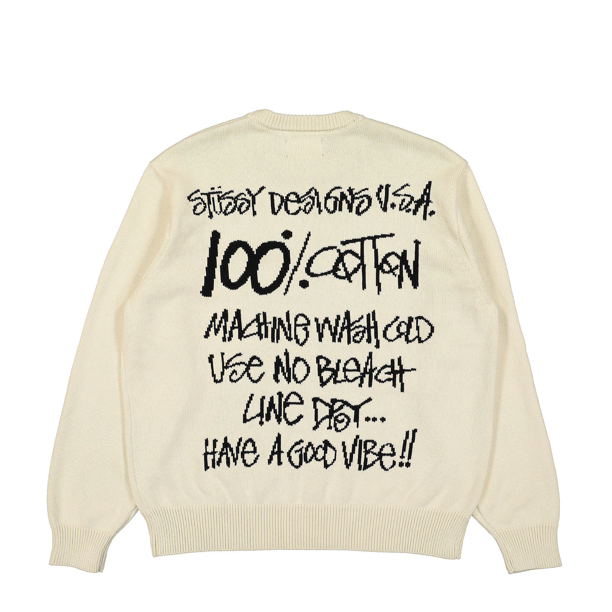 Stussy Care Label Sweater Natural Sweatshirts Material | Overkill