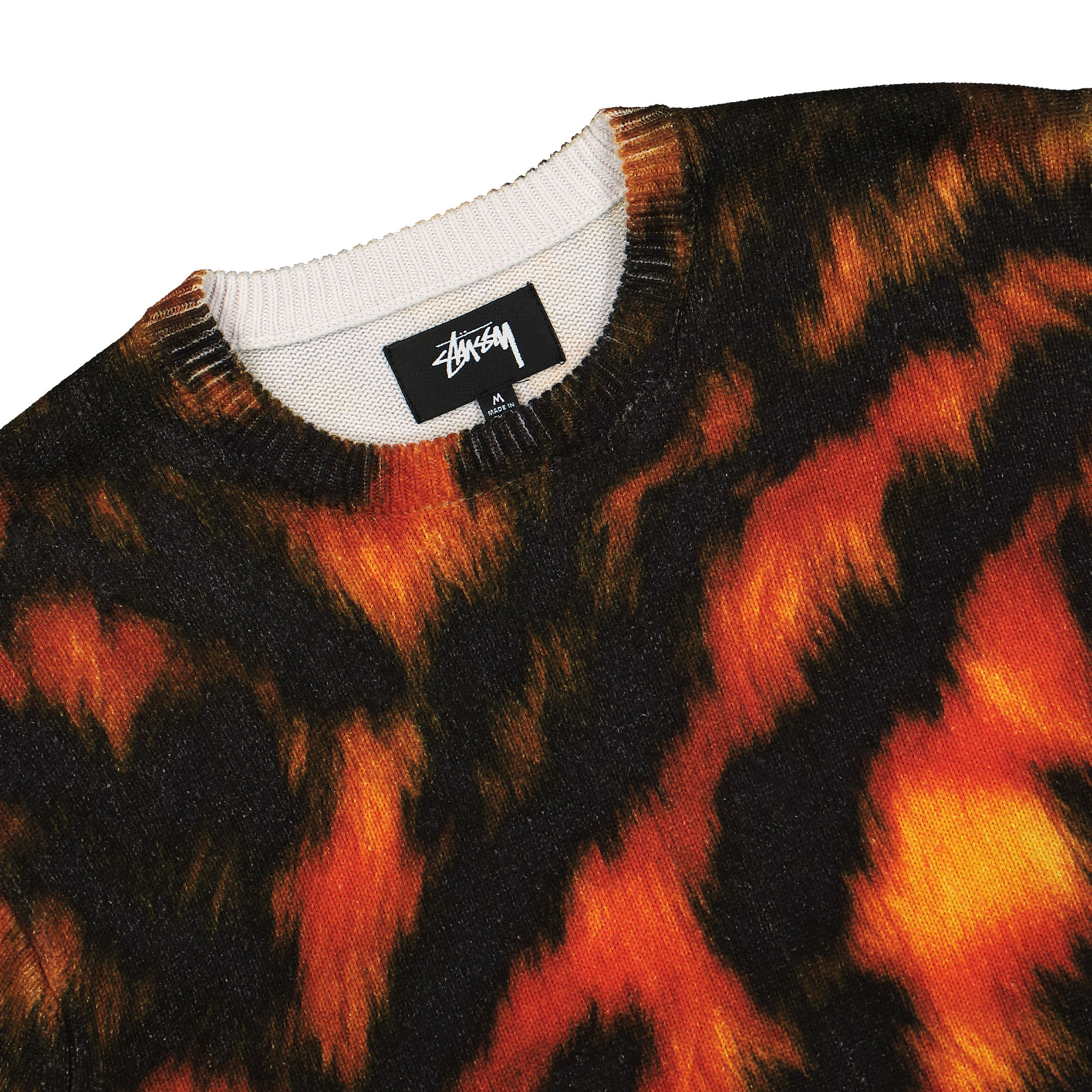 Stussy Printed Fur Sweater Tiger Sweatshirts Close-up | Overkill