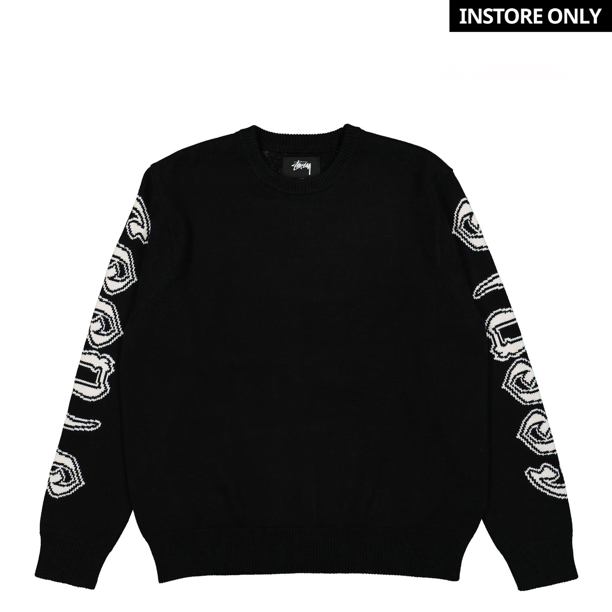Stussy Sleeve Logo Sweater Black Sweatshirts 117176 / 0001 / Black | Overkill