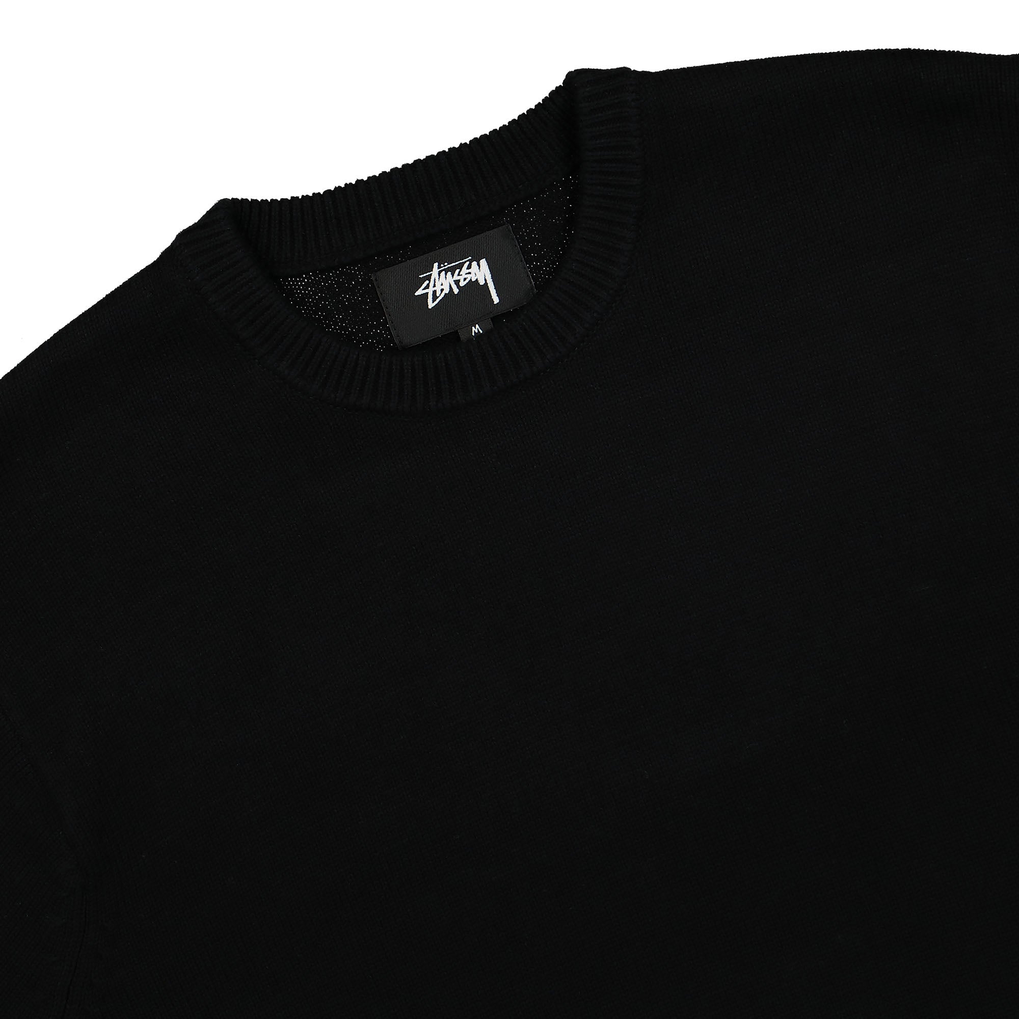 Stussy Sleeve Logo Sweater Black Sweatshirts Close-up | Overkill