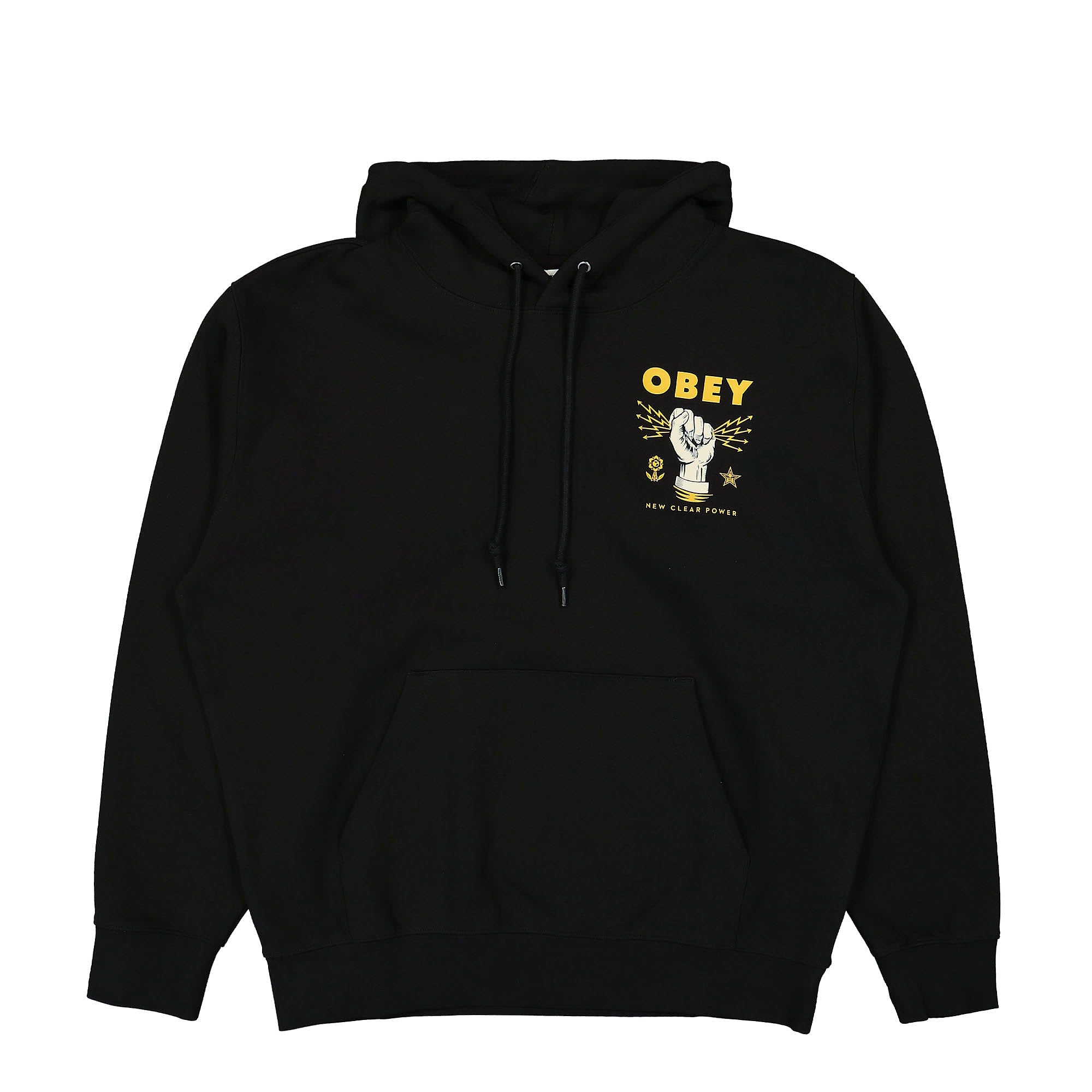 Obey New Clear Power Hoodie Black Hoodies 117463779-BLK | Overkill