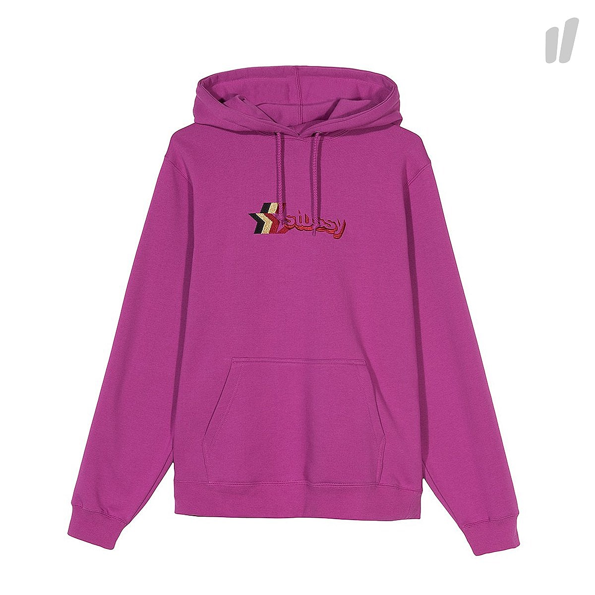 Stussy 3 Star Applique Hood Berry Hoodies 118317 / 0623 | Overkill