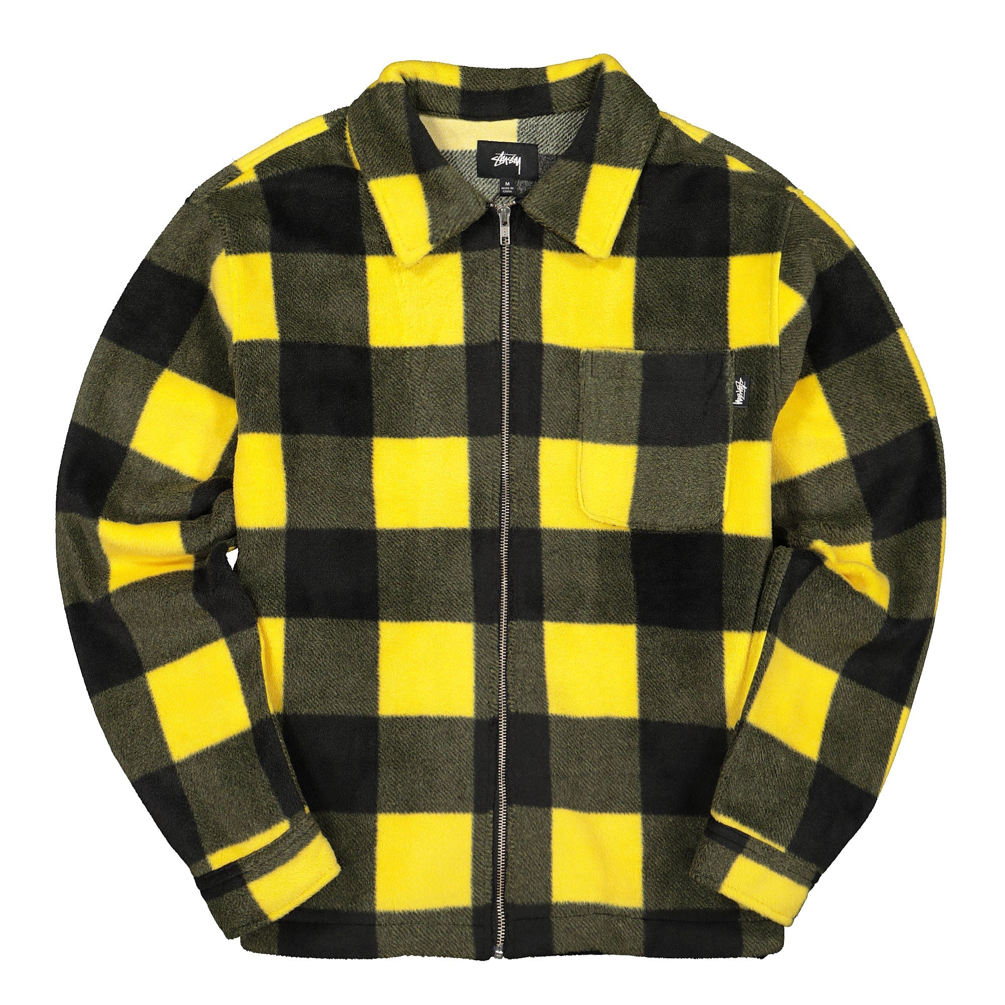 Stussy Polar Fleece Zip Up Shirt Yellow Shirts 118344 / 0201 | Overkill