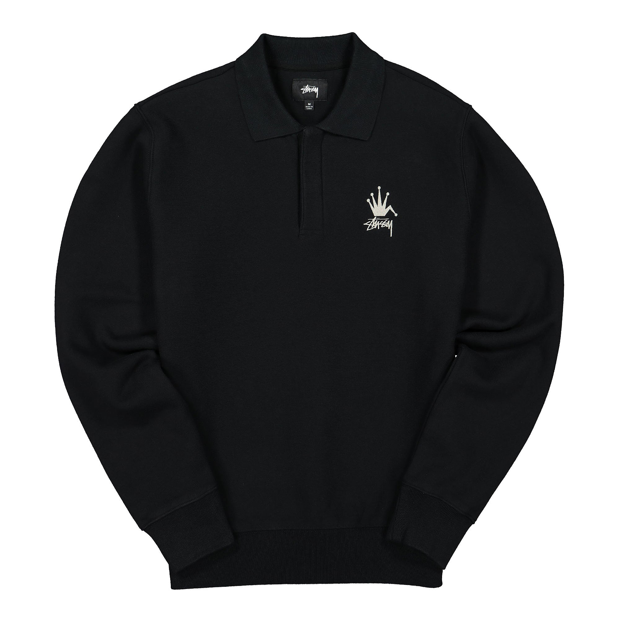 Stussy Polo Fleece Black Sweatshirts 118362 / 0001 | Overkill