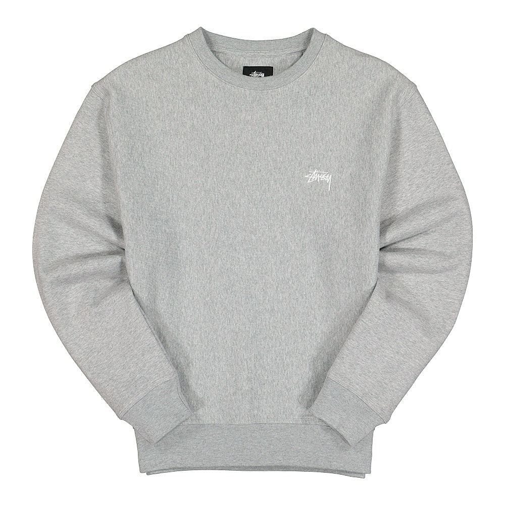 Stussy Logo Crew Grey Heather Sweatshirts 118363 / 0009 | Overkill
