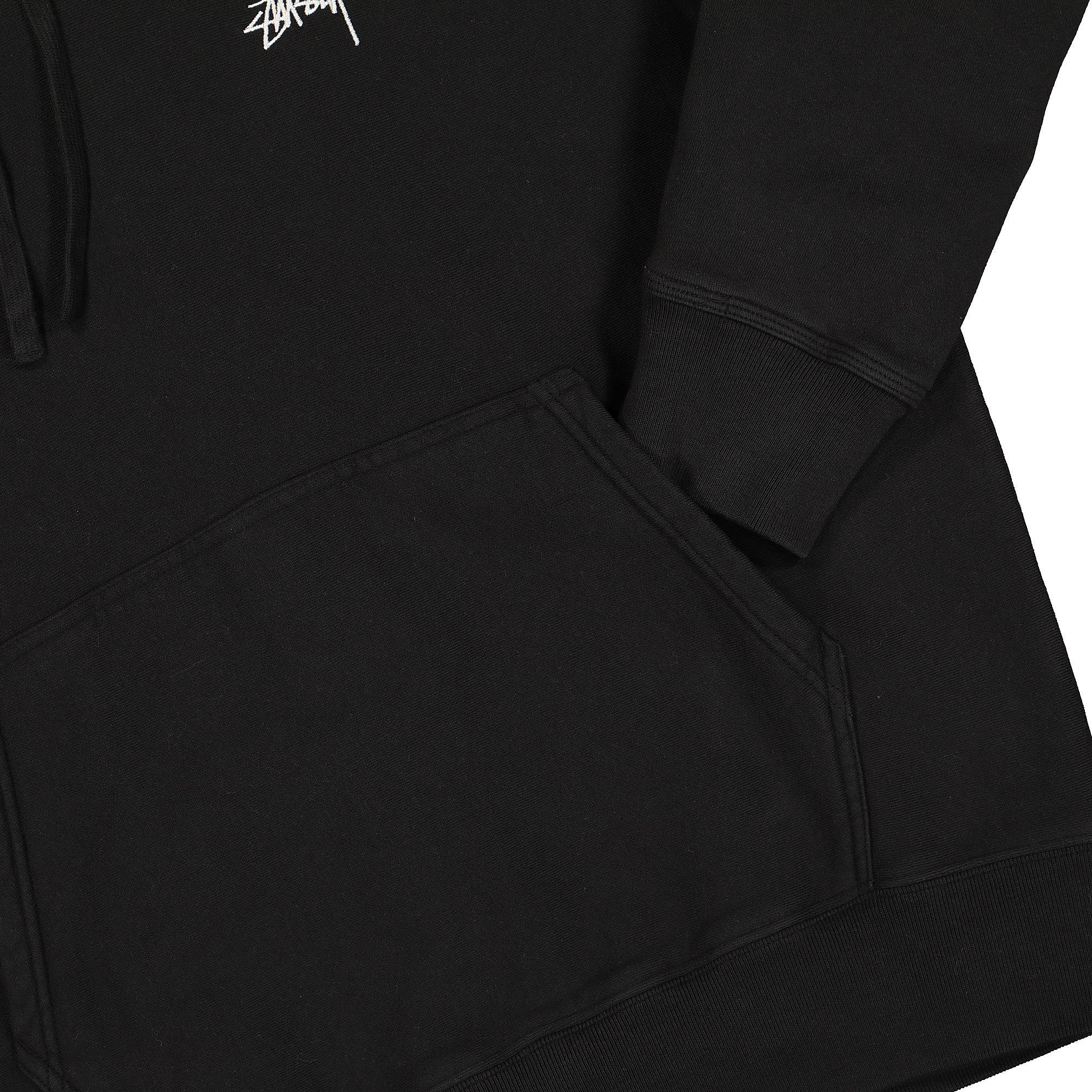 Stussy Logo Hood Black Hoodies Detailfoto | Overkill