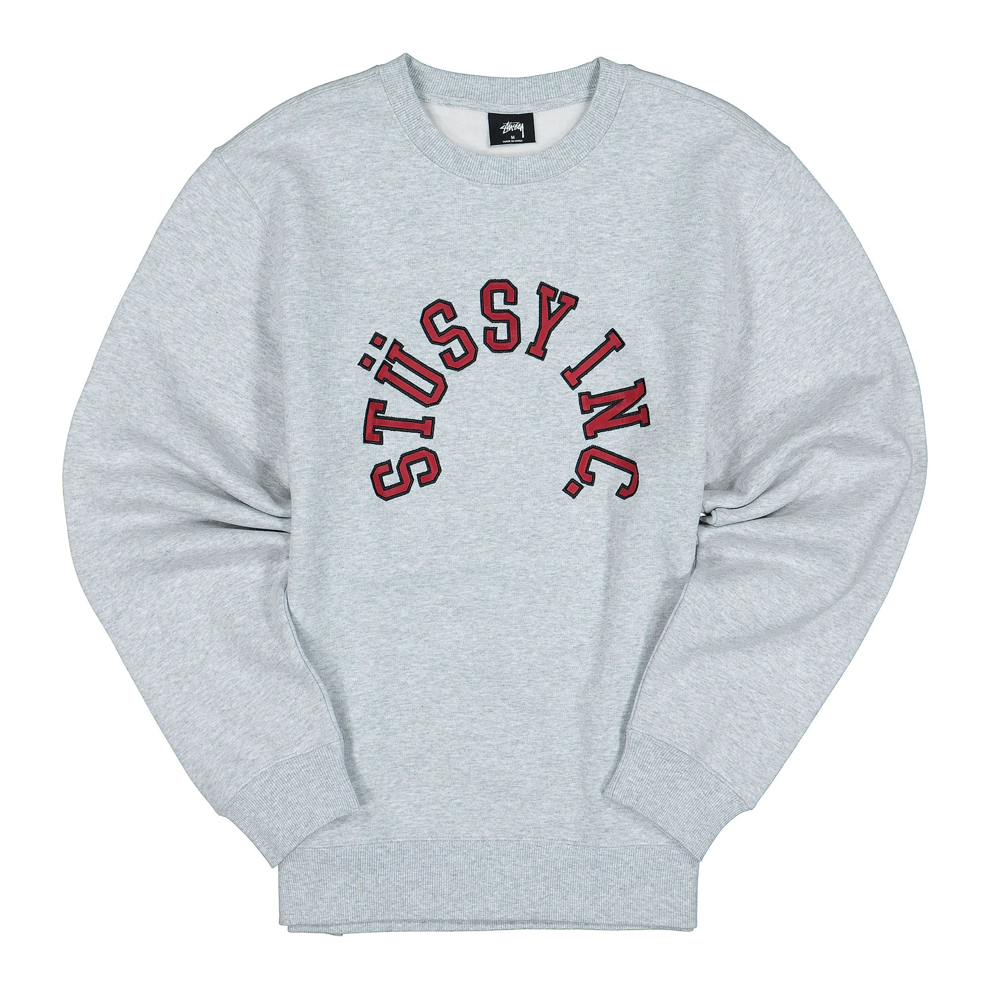 Stussy Collegiate App. Crew Ash Heather Sweatshirts 118379 / 0062 | Overkill