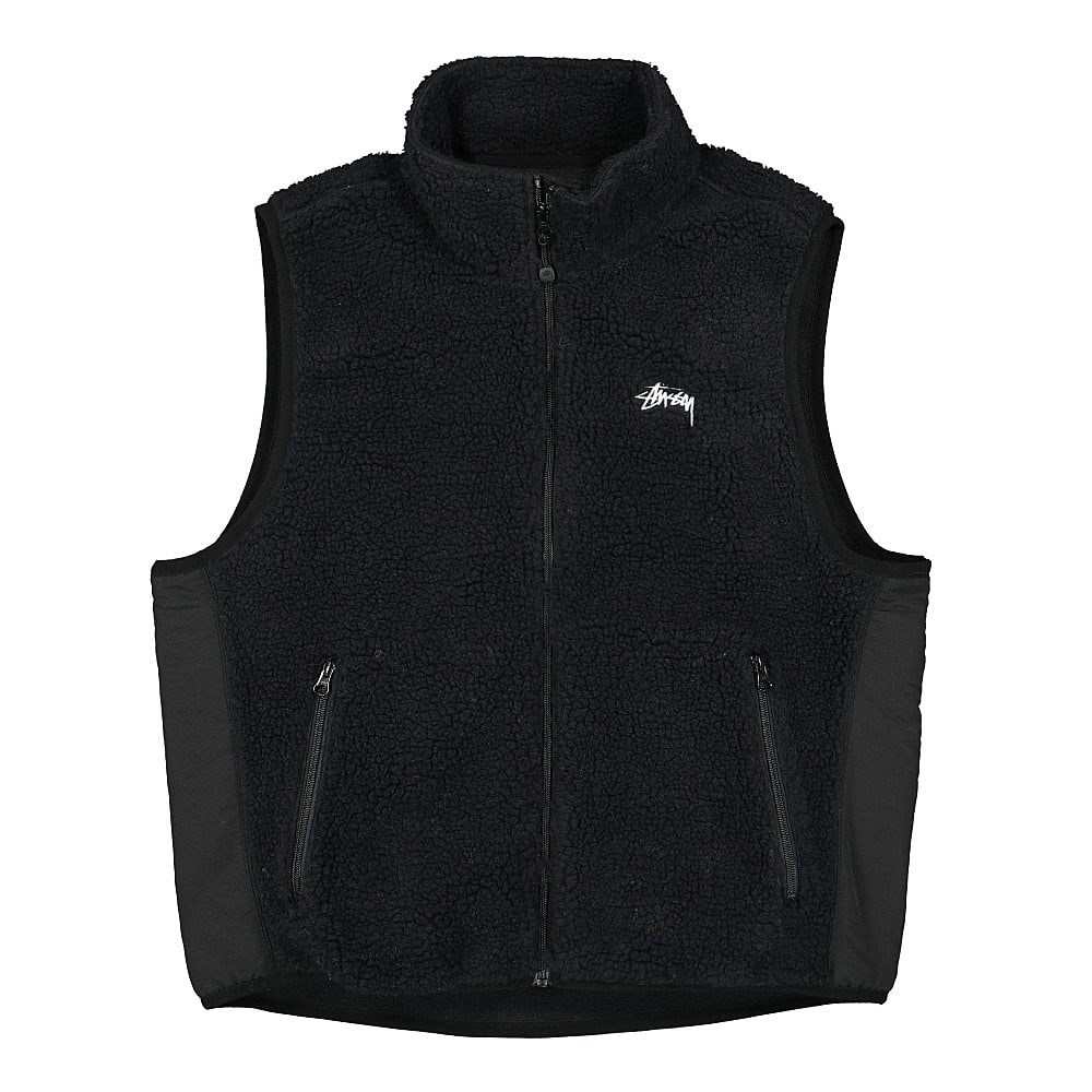 Stussy Block Sherpa Vest Black Vests 118390 / 0001 | Overkill