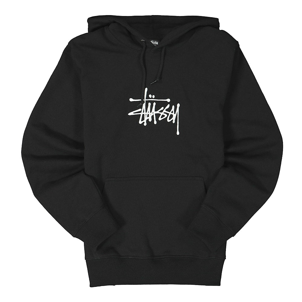 Stussy Basic Applique Hood Black Hoodies 118425 / 0001 | Overkill