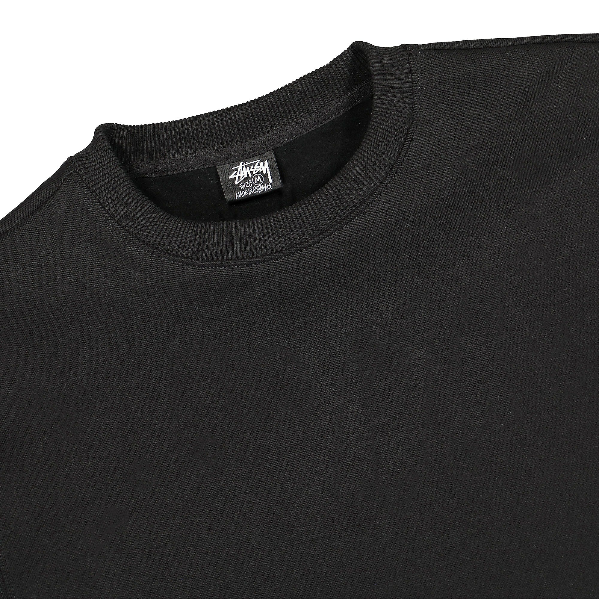 Stussy Venus Applique Crew Black Sweatshirts Close-up | Overkill