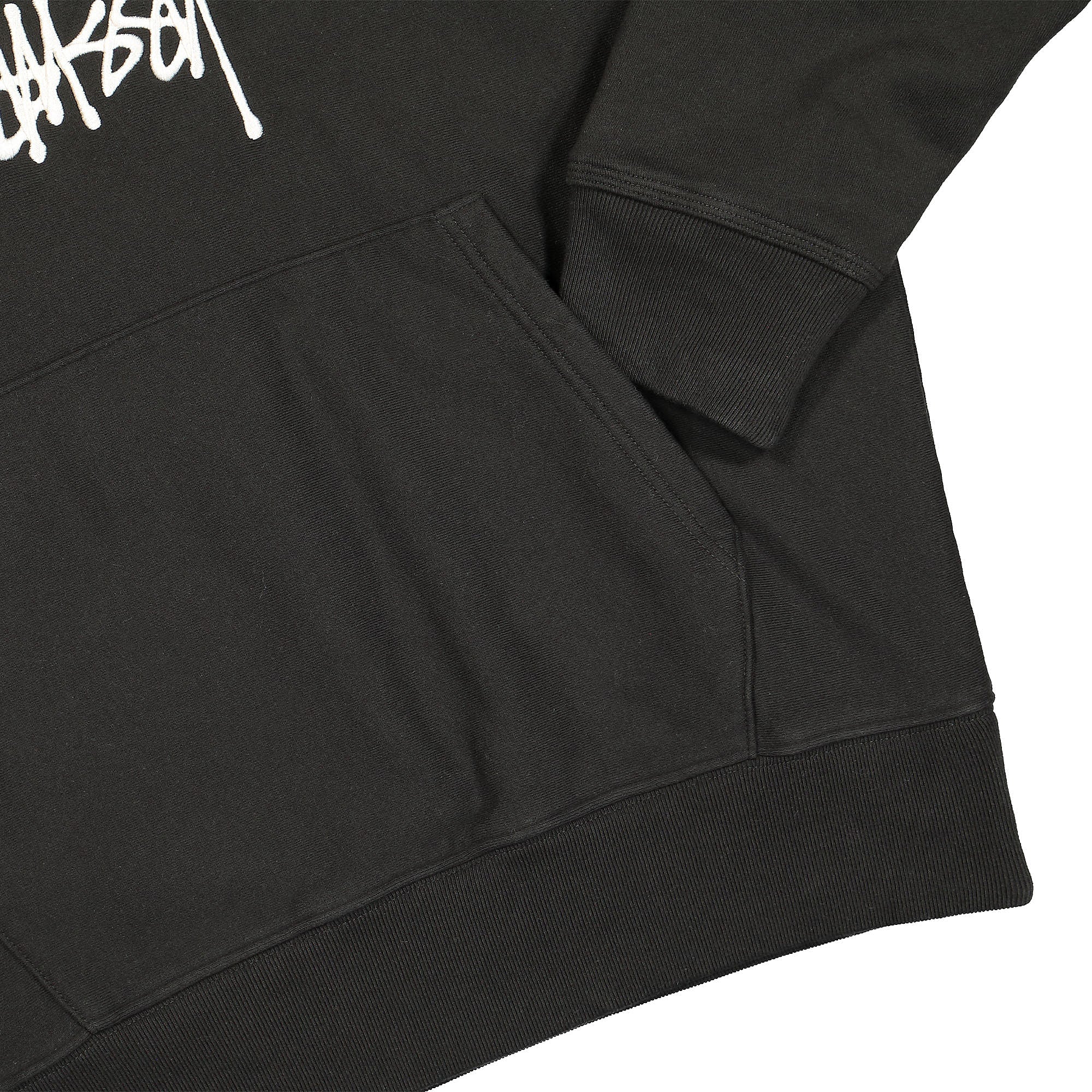 Stussy Basic Applique Hood Black Hoodies Detailfoto | Overkill