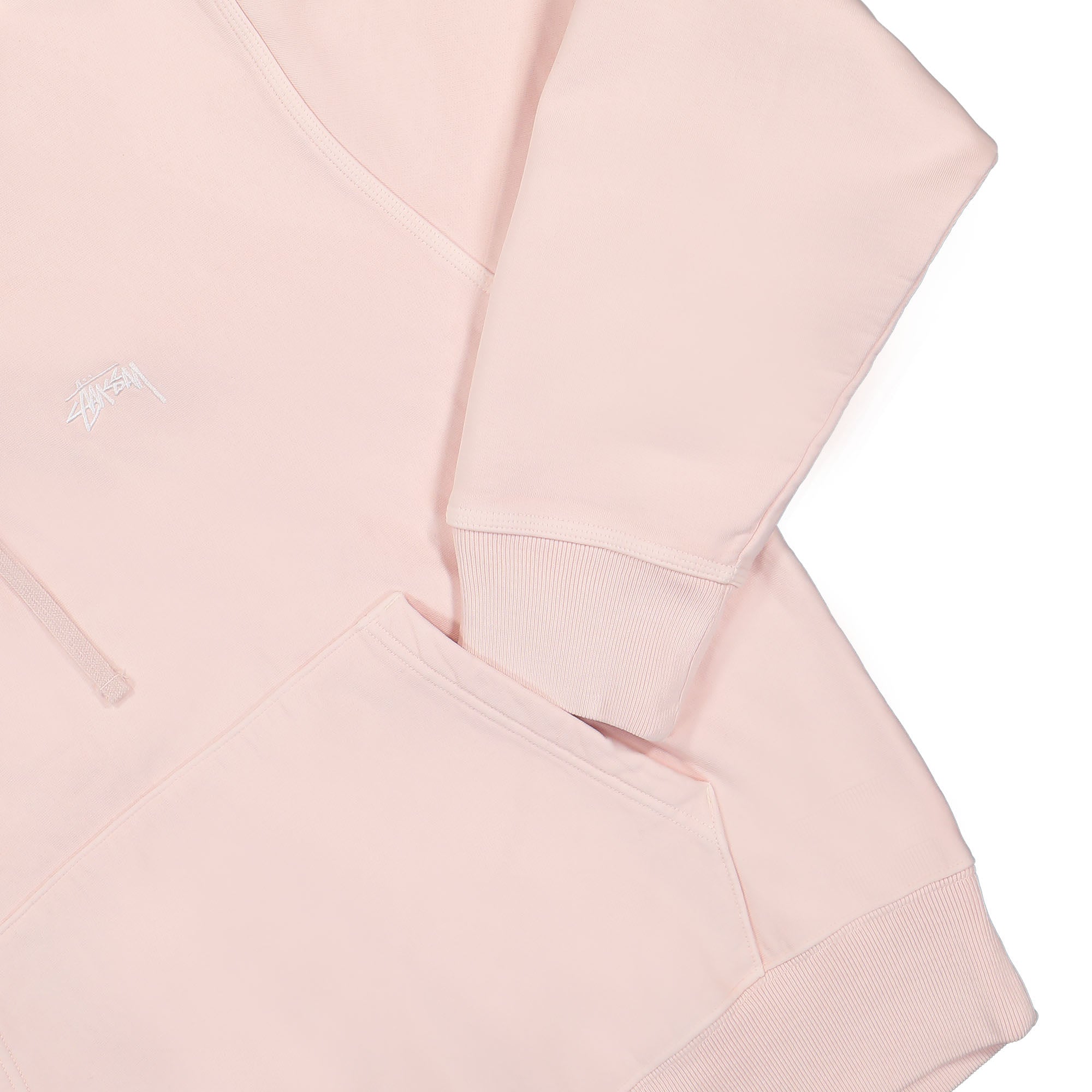 Stussy Stock Logo Hood Light Pink Hoodies Detailfoto | Overkill
