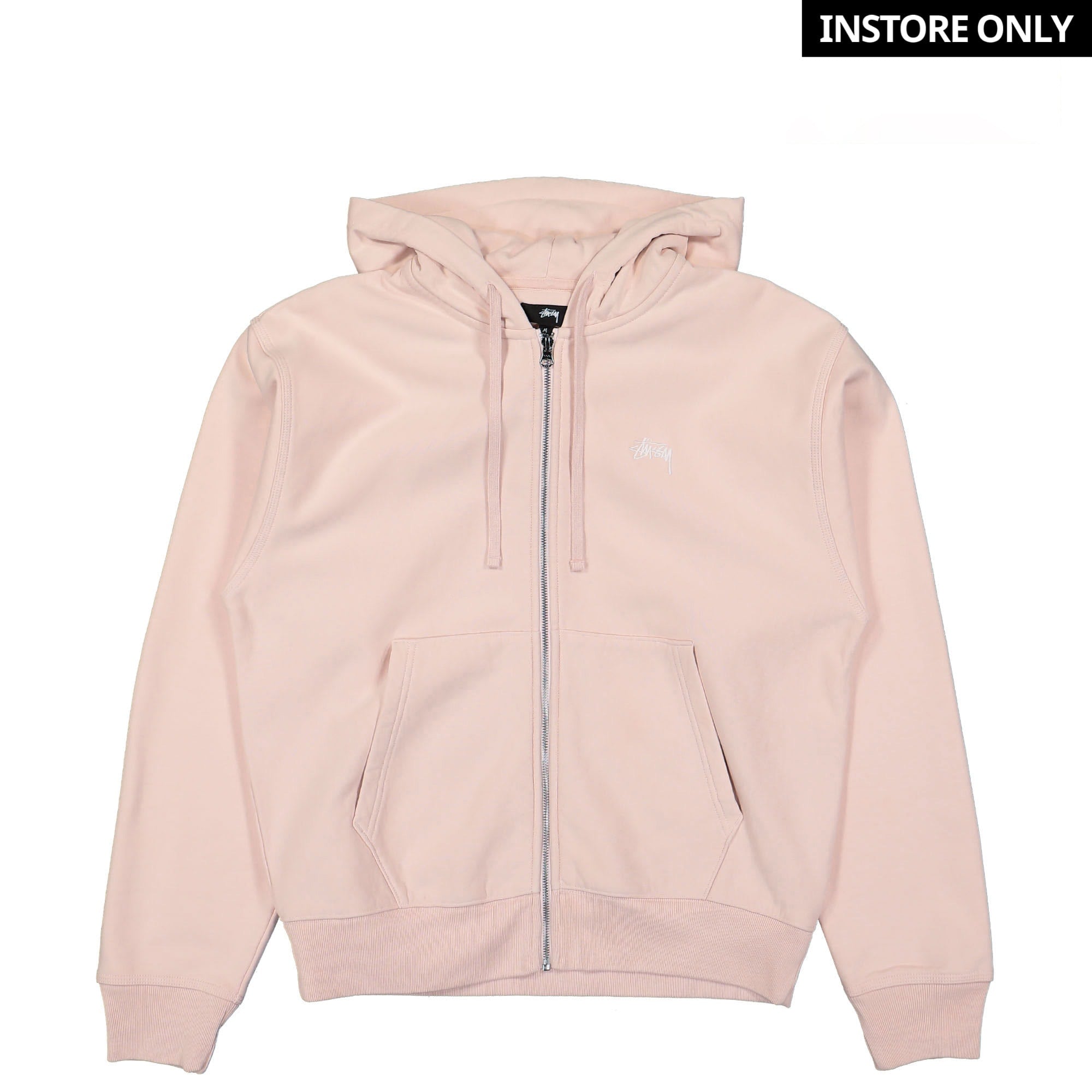 Stussy Stock Logo Zip Hood Light Pink Hoodies 118471 / 0649 | Overkill