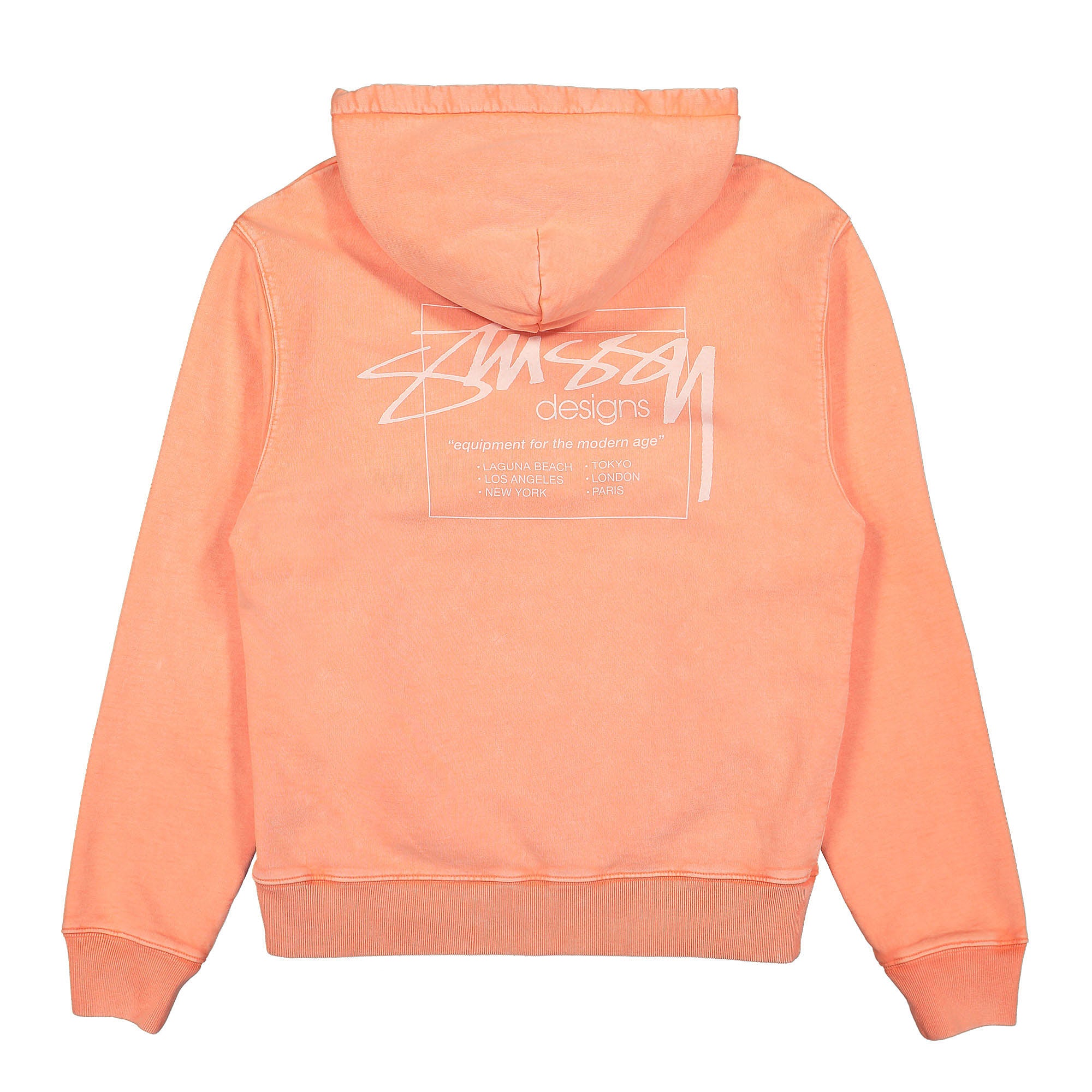 Stussy Dyed Stussy Designs Hood Peach Hoodies Material | Overkill