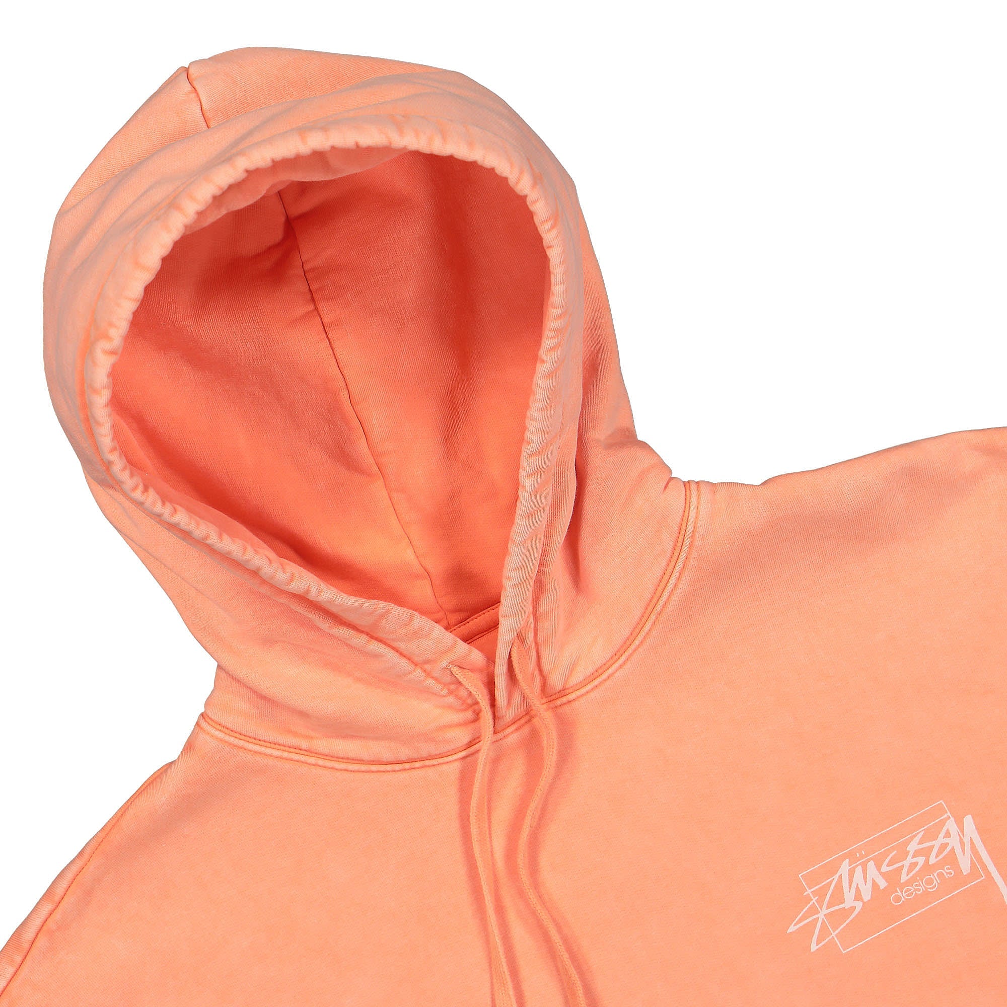 Stussy Dyed Stussy Designs Hood Peach Hoodies Close-up | Overkill