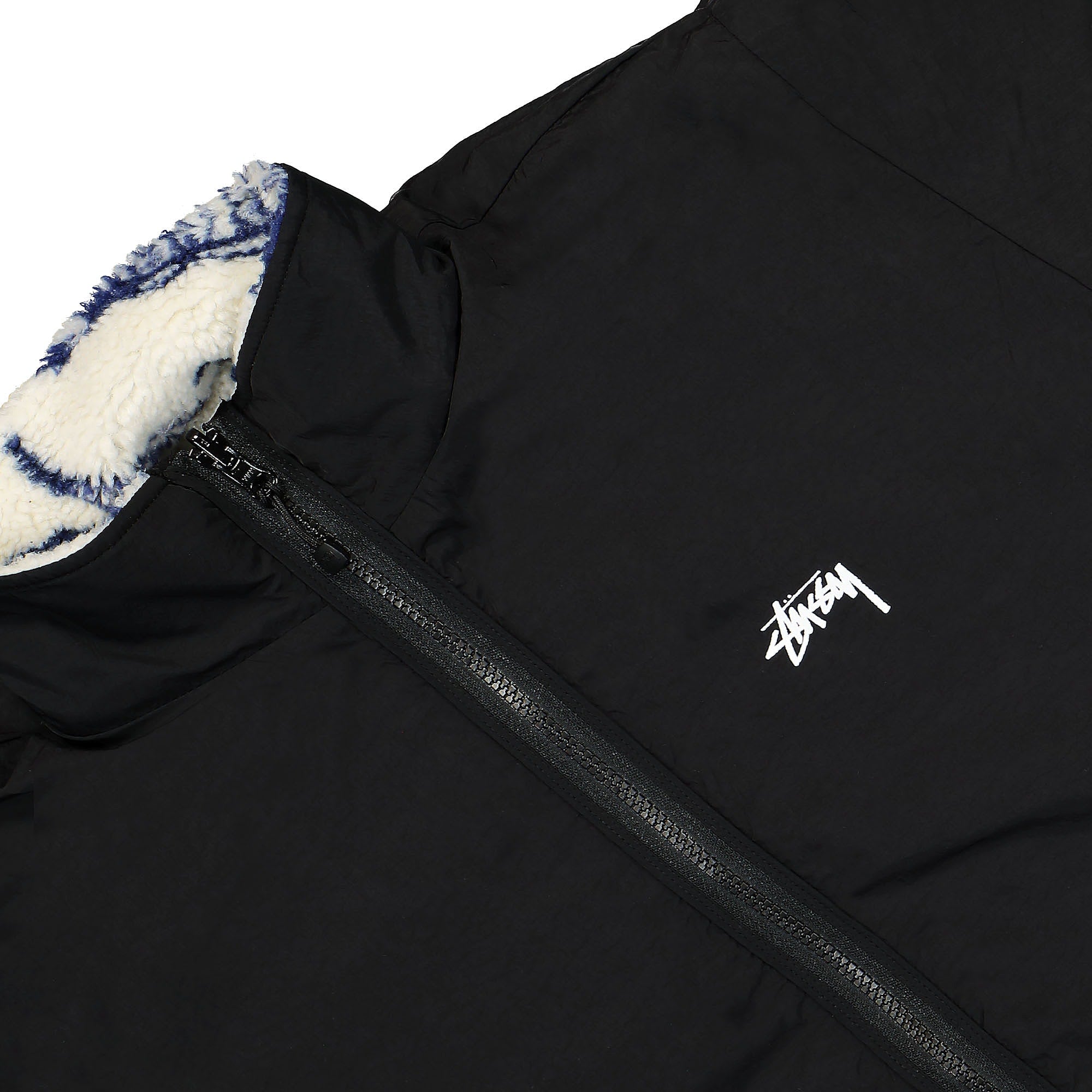 Stussy Dragon Reversible Sherpa Jacket Natural Fleece Jackets Detail view 1 | Overkill