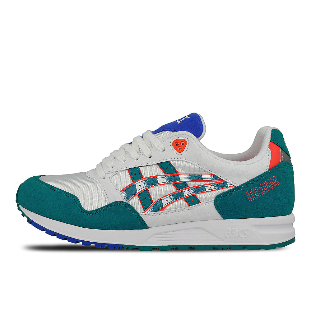 Asics gel saga "zebra" White-Teal Blue Low Top Sneakers 1191A153-100 | Overkill