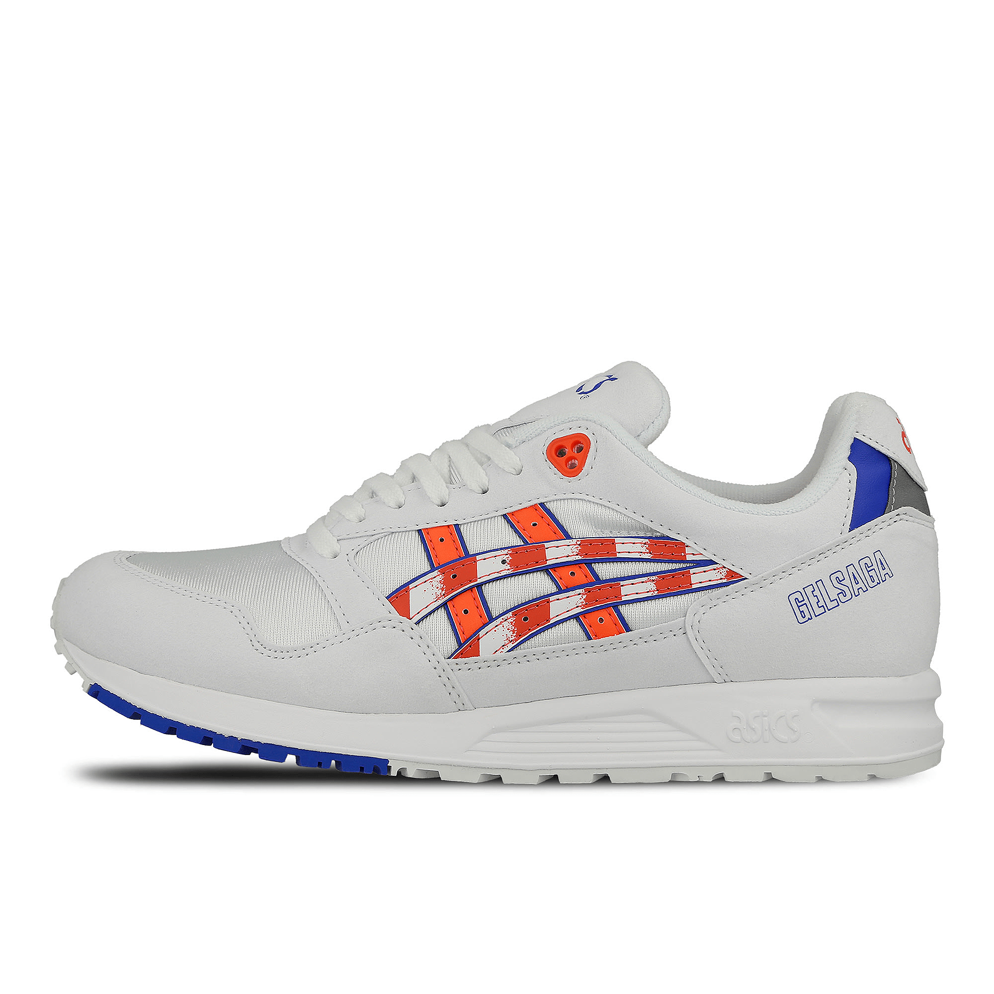 Asics gel saga "zebra" White-Flash Coral Low Top Sneakers 1191A209-100 | Overkill