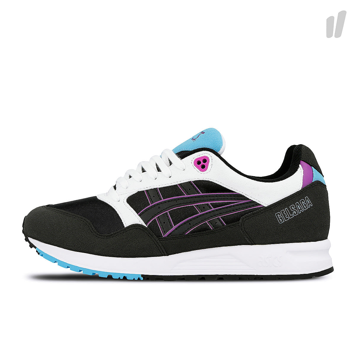Asics gel saga Black / Orchid Low Top Sneakers 1193A071-001 | Overkill