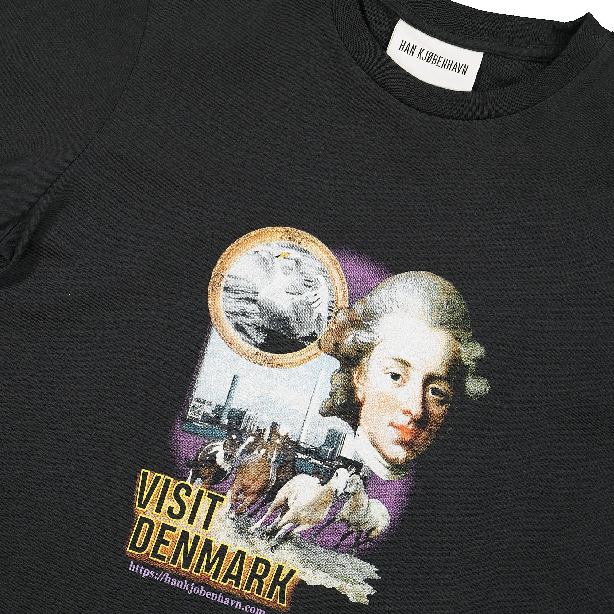 Han Kjobenhavn artwork tee Faded Black T-Shirts Close-up | Overkill